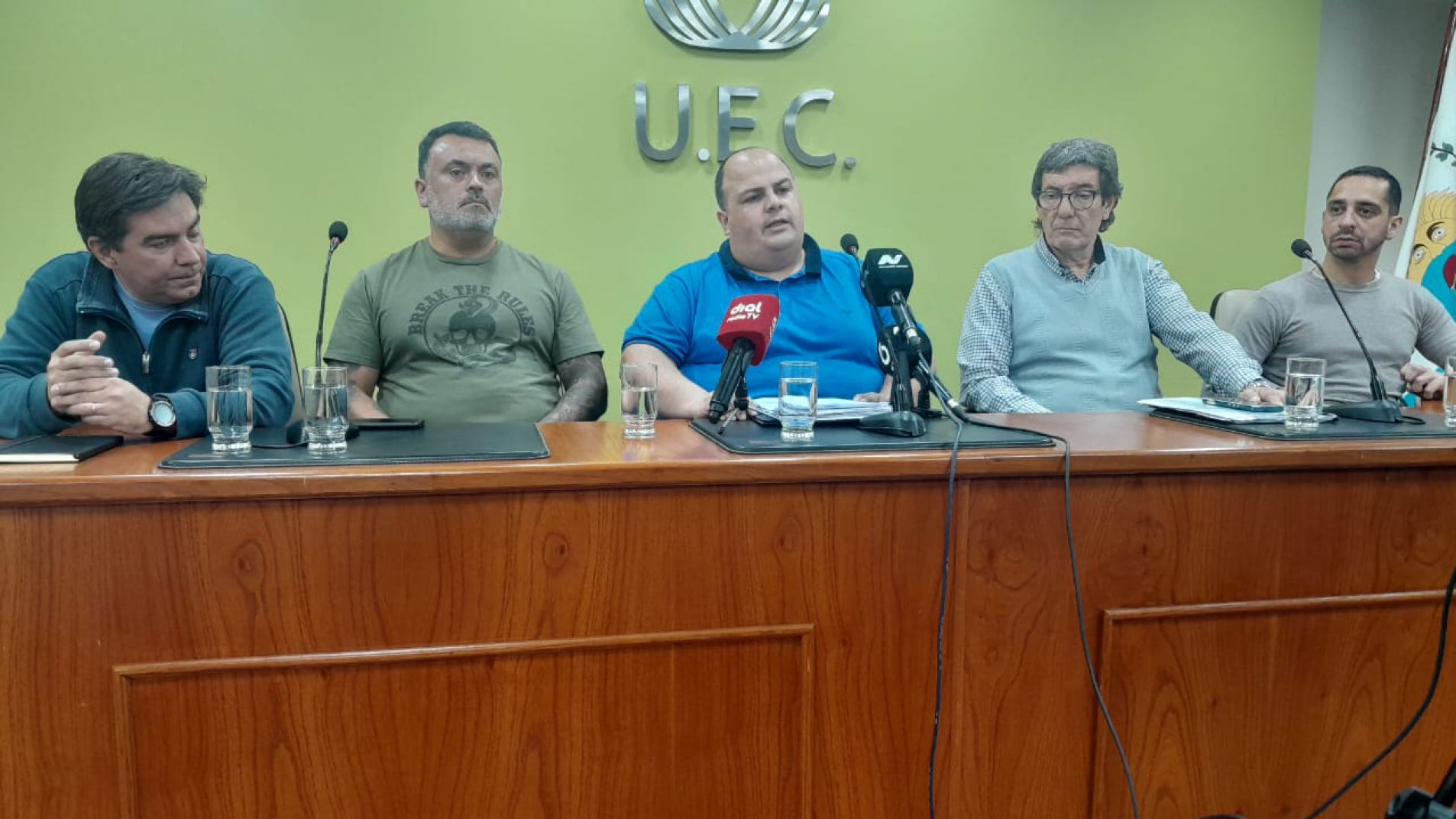 Los miembros del consejo directivo de la CGT de San Rafael.