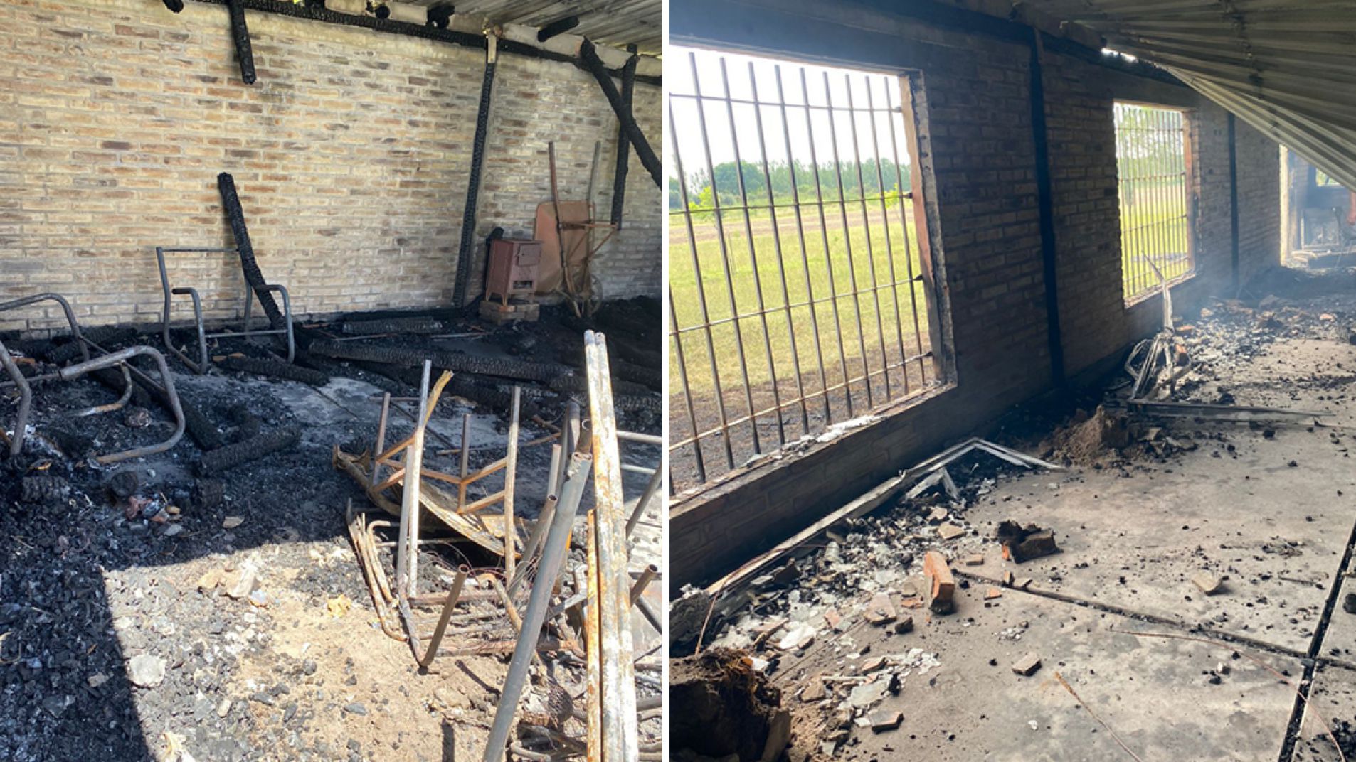 "Nos robaron y cuando se iban prendieron fuego y quemaron todo"