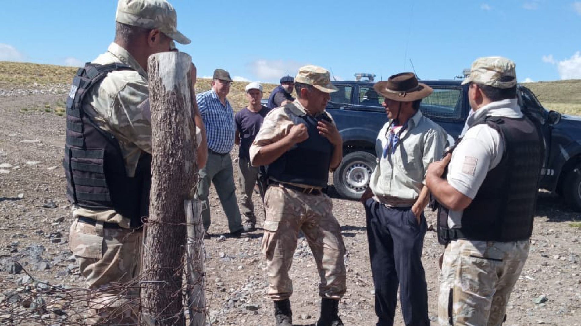 Tensión en el desalojo a una familia de puesteros en El Nihuil