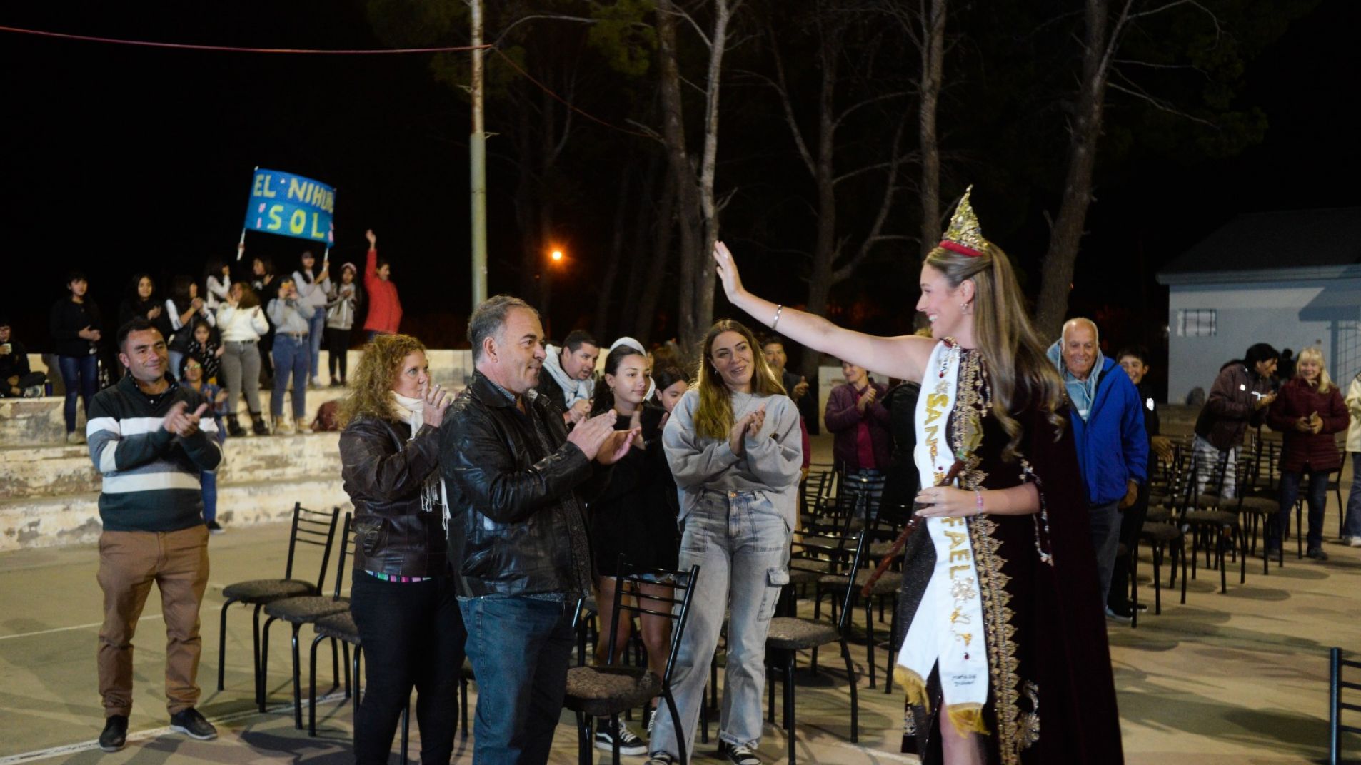 Los vecinos de El Nihuil agasajaron a María Sol Indiveri