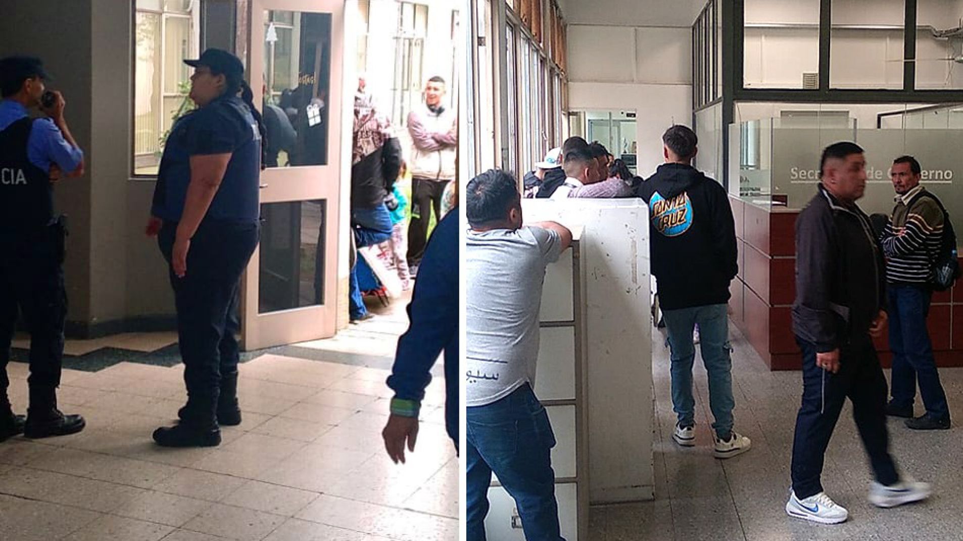 Los vendedores callejeros desalojados fueron al municipio para negociar una solución.