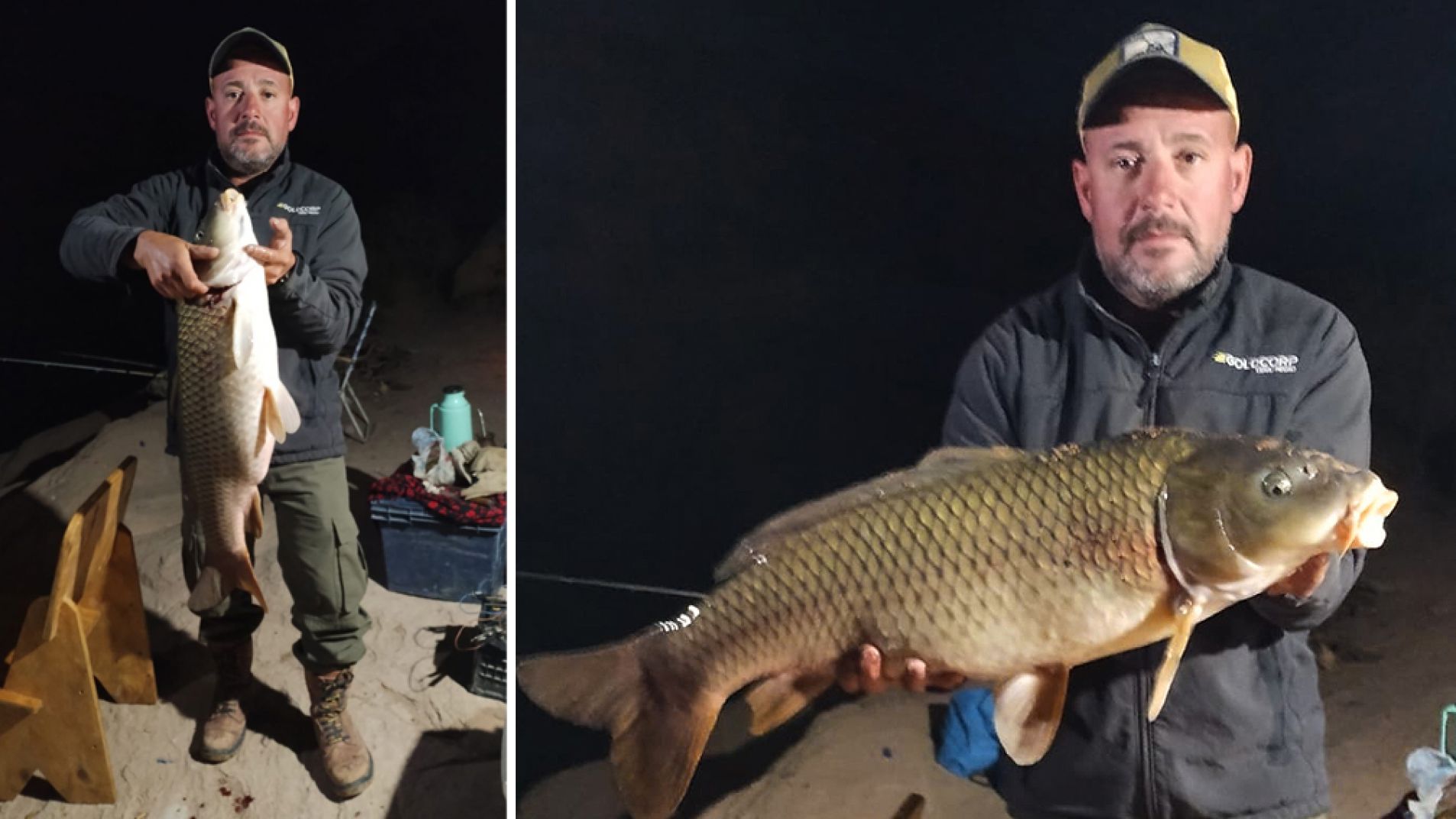 Fueron a los pejerreyes, pero pescó una carpa gigante en Agua del Toro