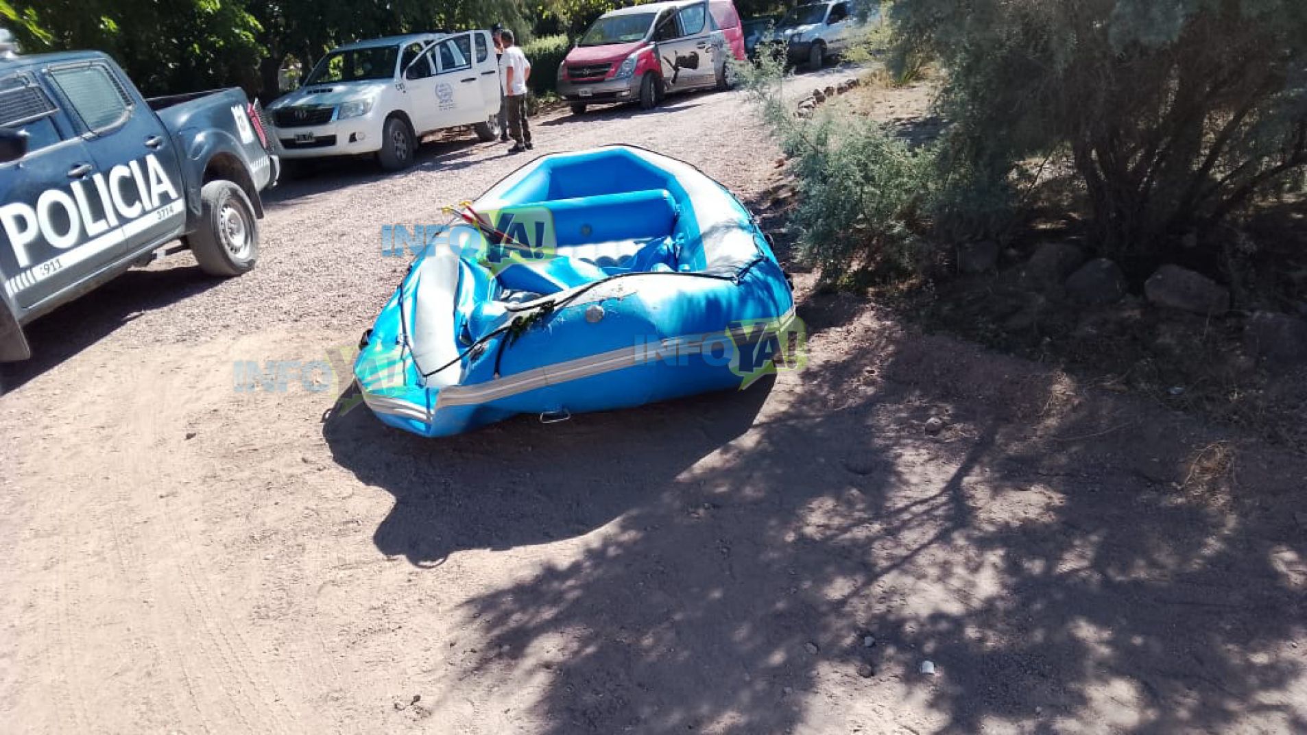 Se dio vuelta un gomón con personas que hacían rafting en Valle Grande