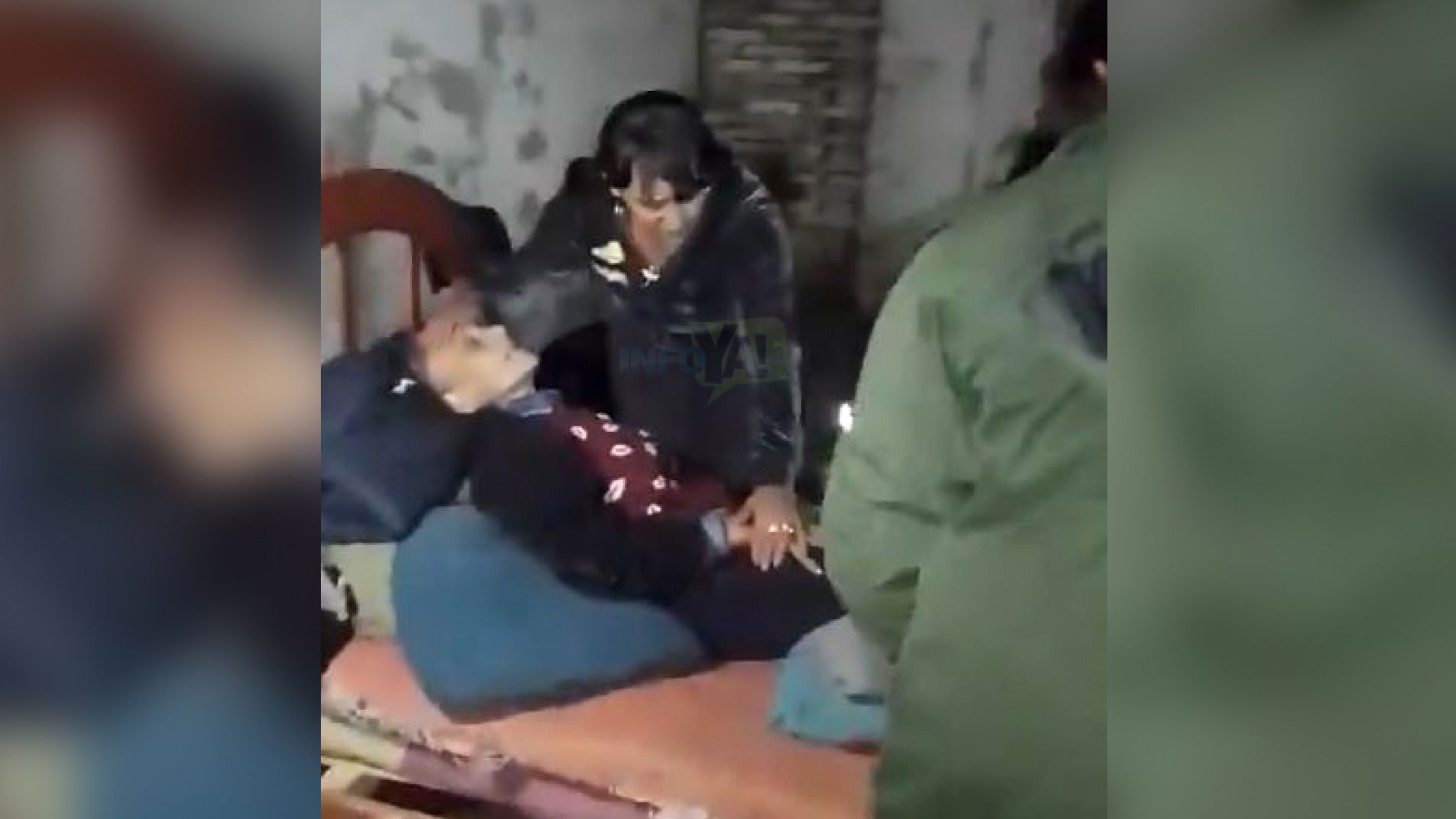 Rosa Peletay, de 78 años, sufrió la fractura de su cadera en el desalojo.