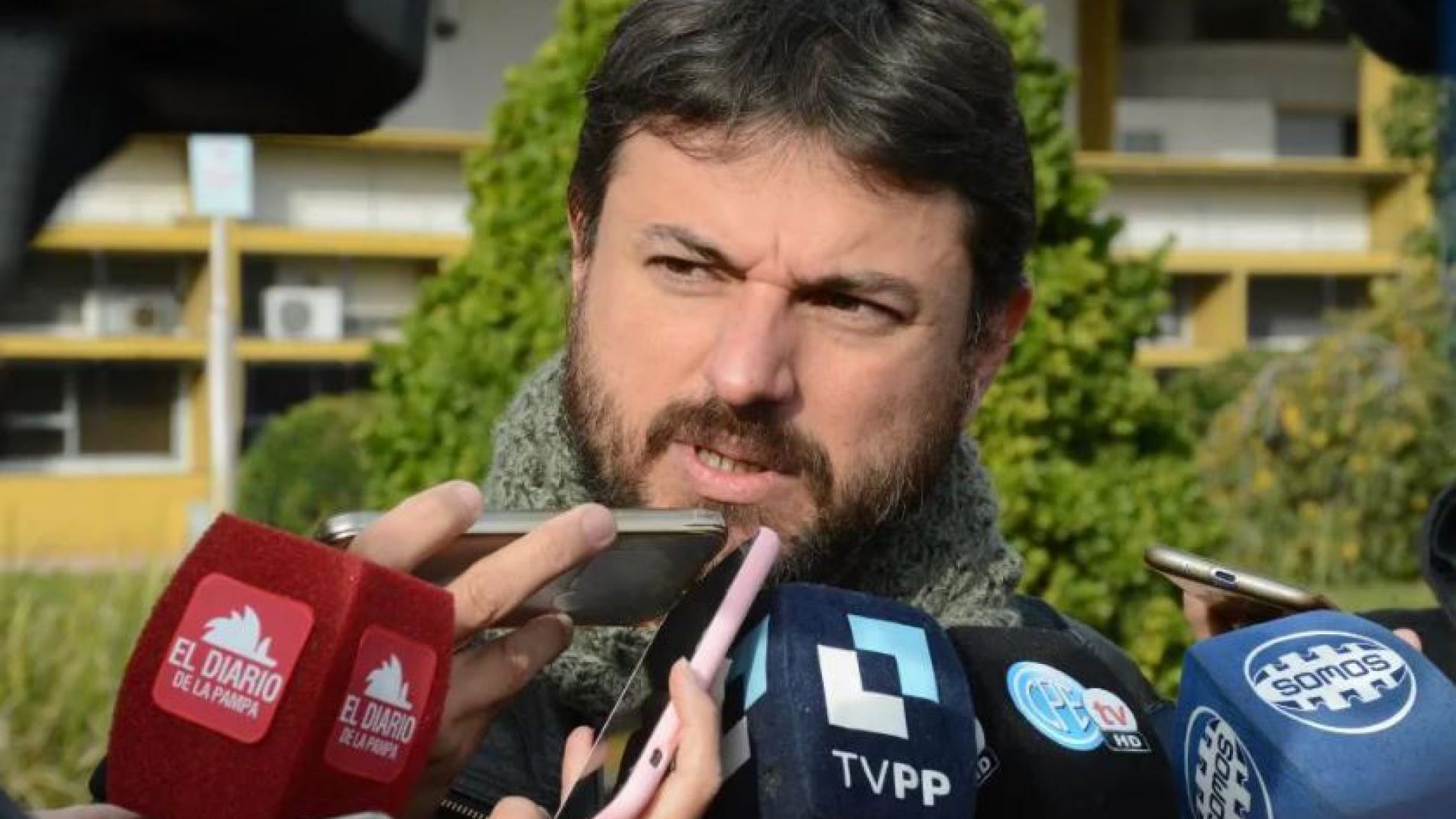 Juan Grabois dio estas declaraciones ante la prensa pampeana (foto El Diario de La Pampa).