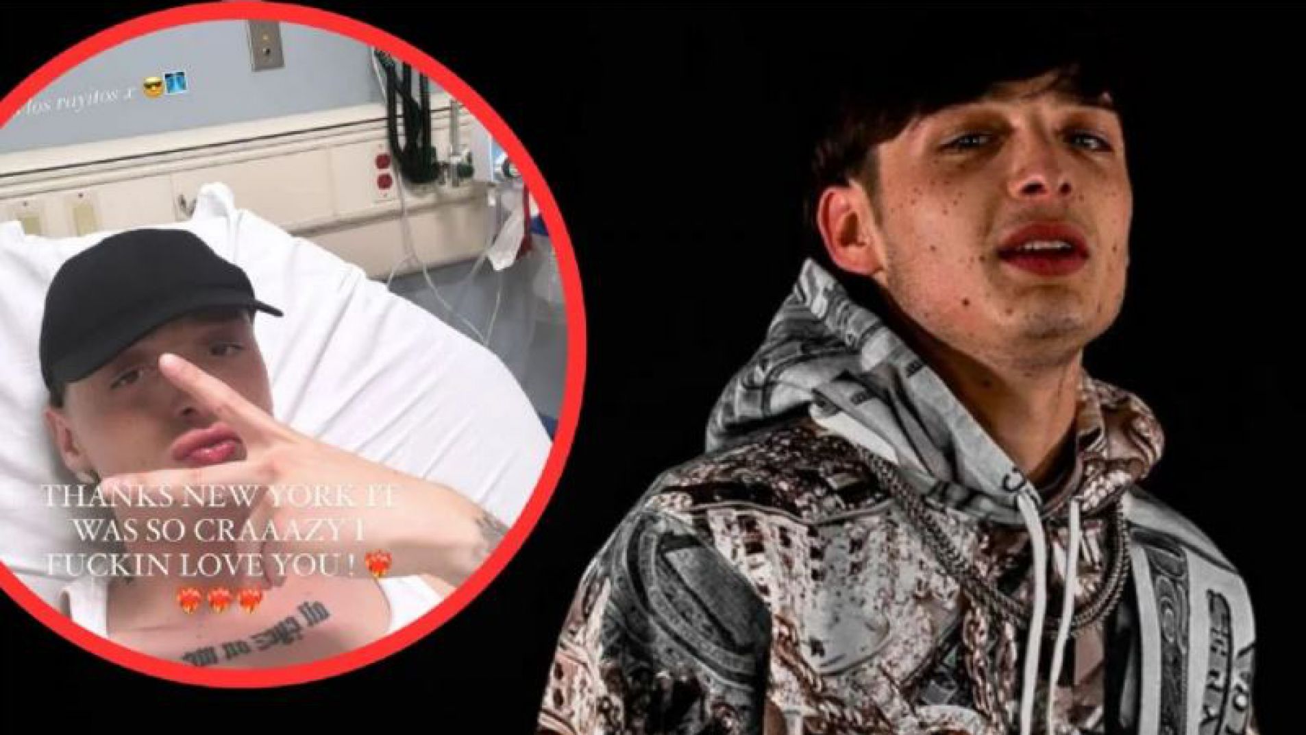 ¡Qué dolor! Mirá el video donde Peso Pluma se fractura en pleno show