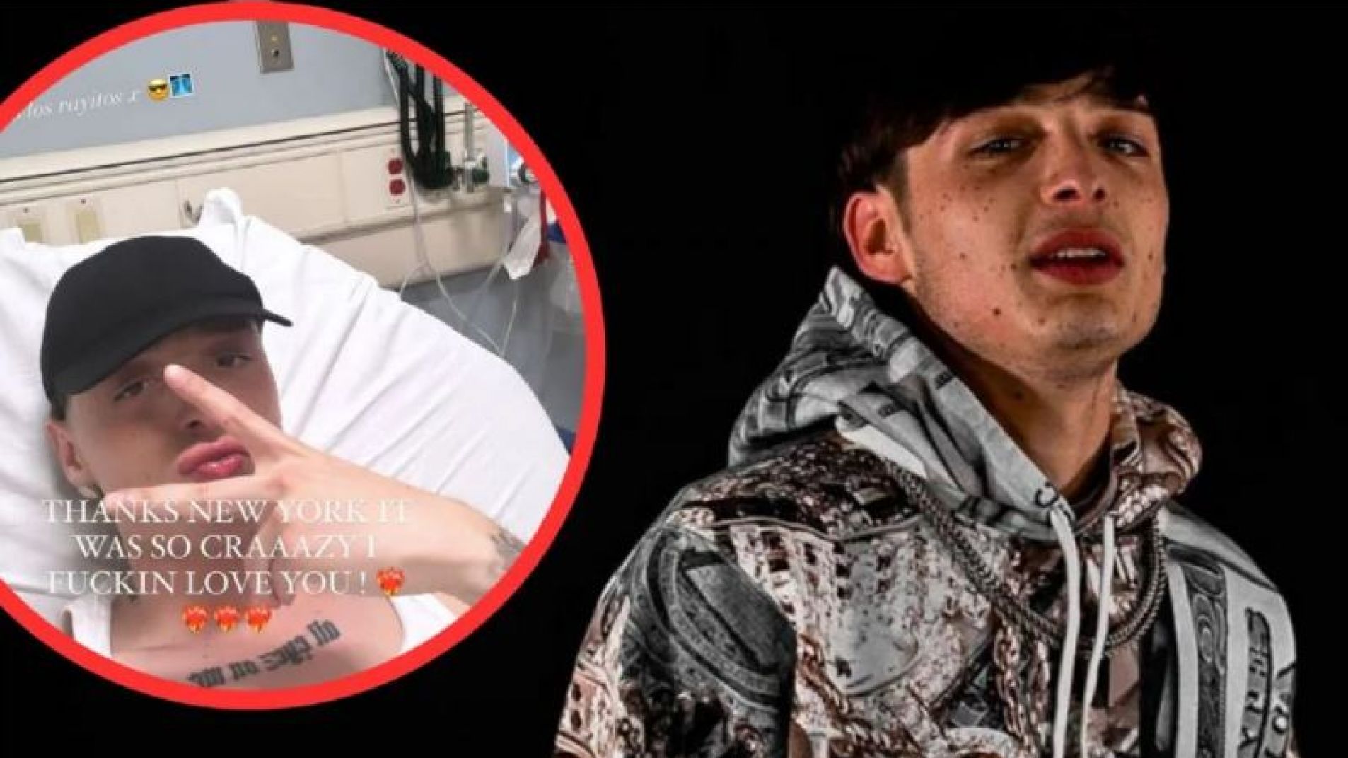 ¡Qué dolor! Mirá el video donde Peso Pluma se fractura en pleno show