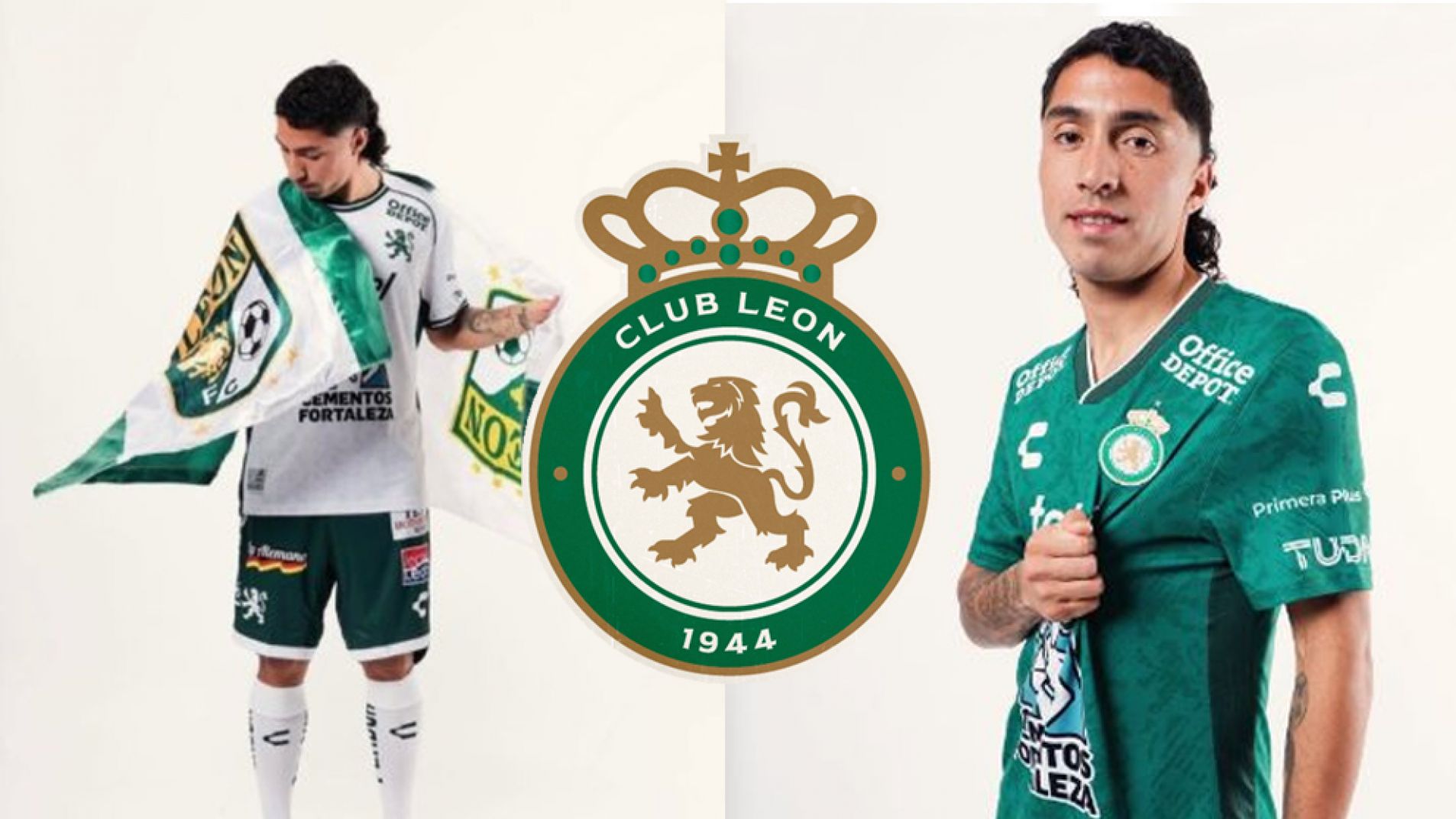 Luciano Cabral con la camiseta del León de Guanajuato.