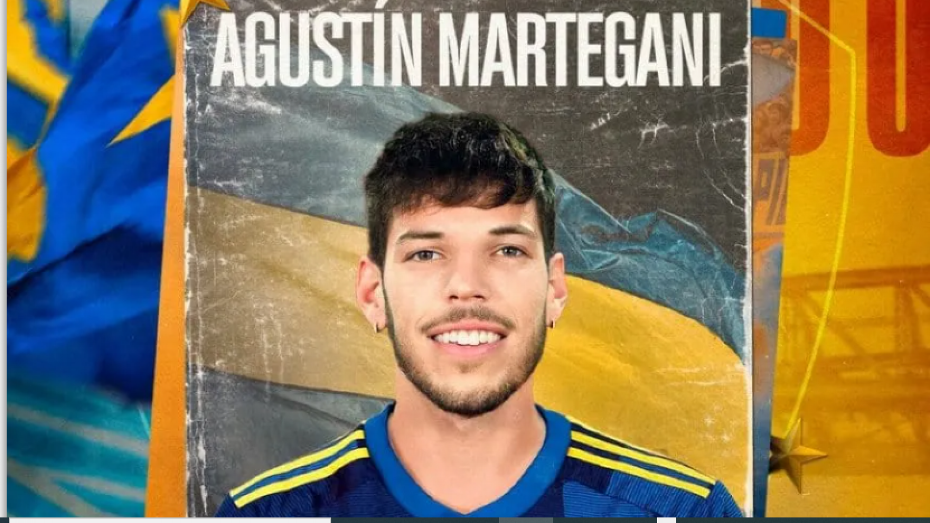 Martegani fue presentado en redes como nuevo refuerzo de Boca