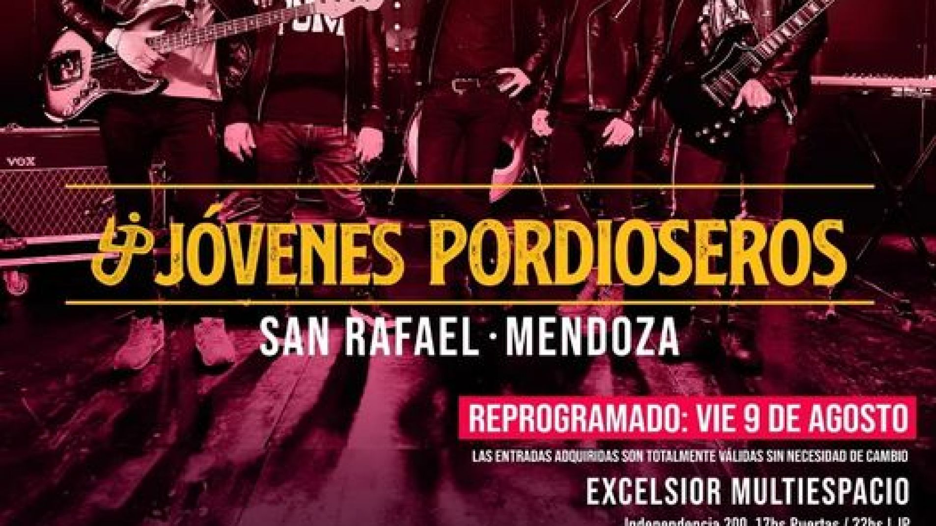 Jóvenes Pordioseros tocará en San Rafael