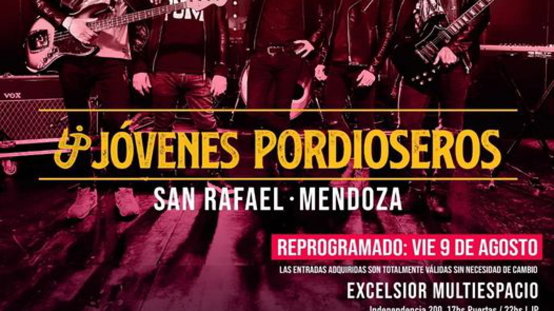 Jóvenes Pordioseros tocará en San Rafael