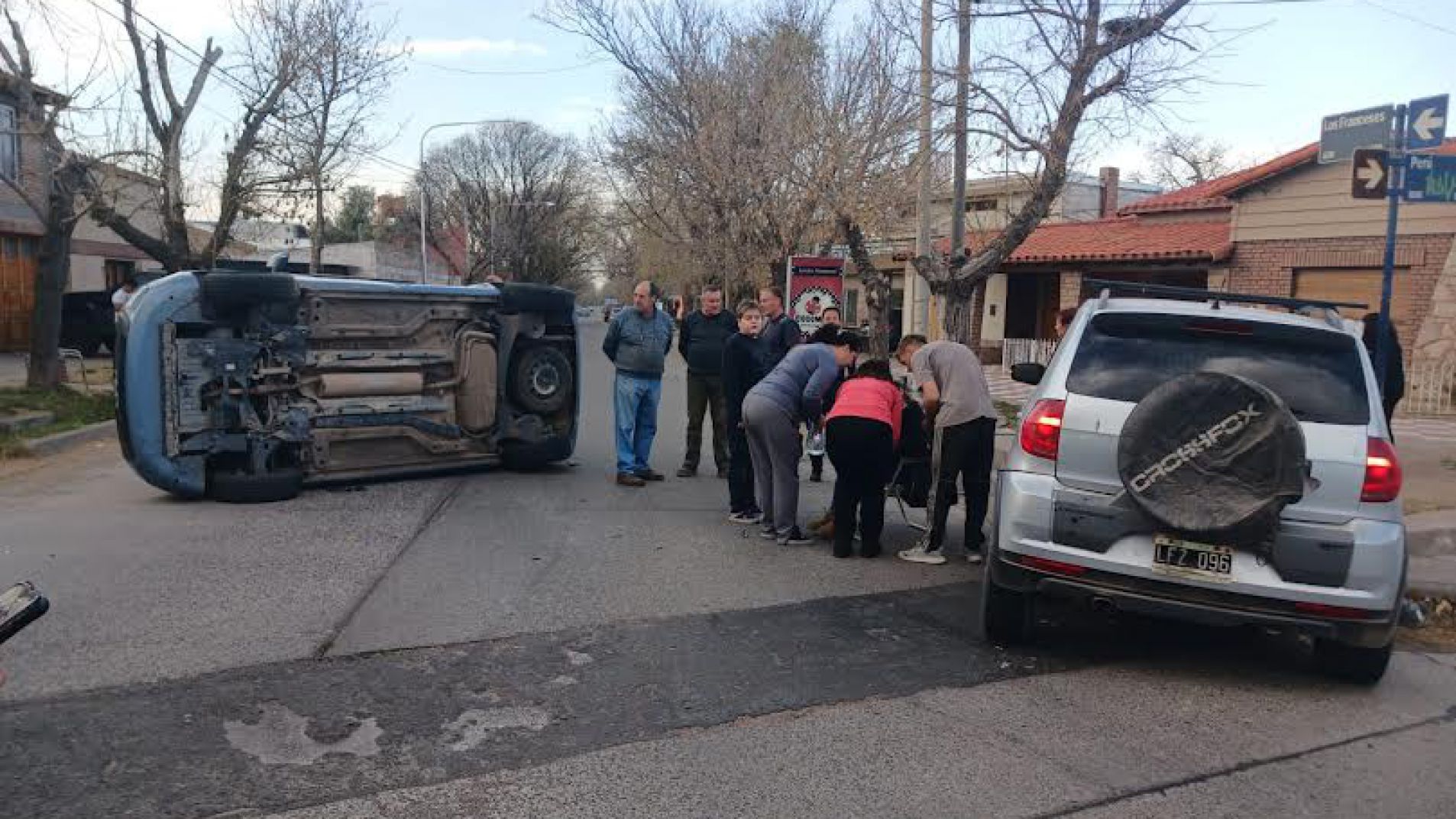 El choque ocurrió en el cruce de Los Franceses y Perú.