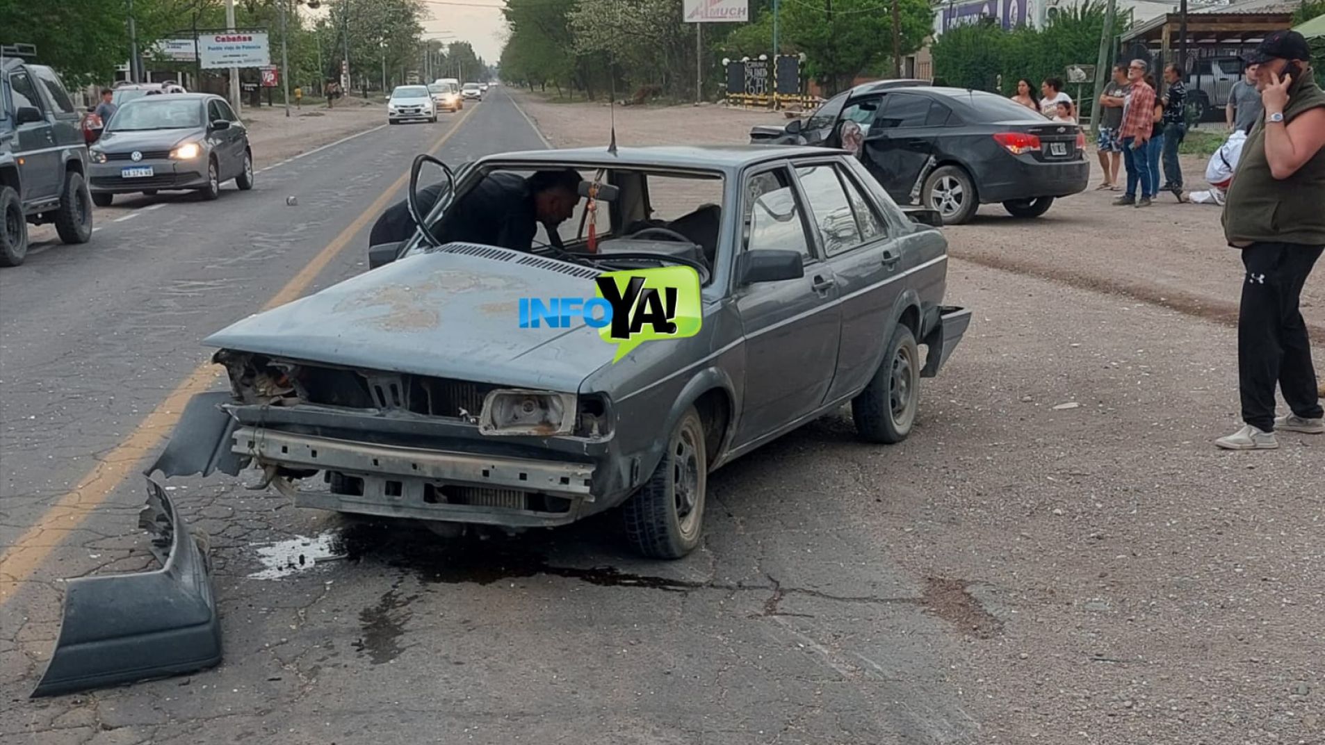 El VW Senda quedó destruido.