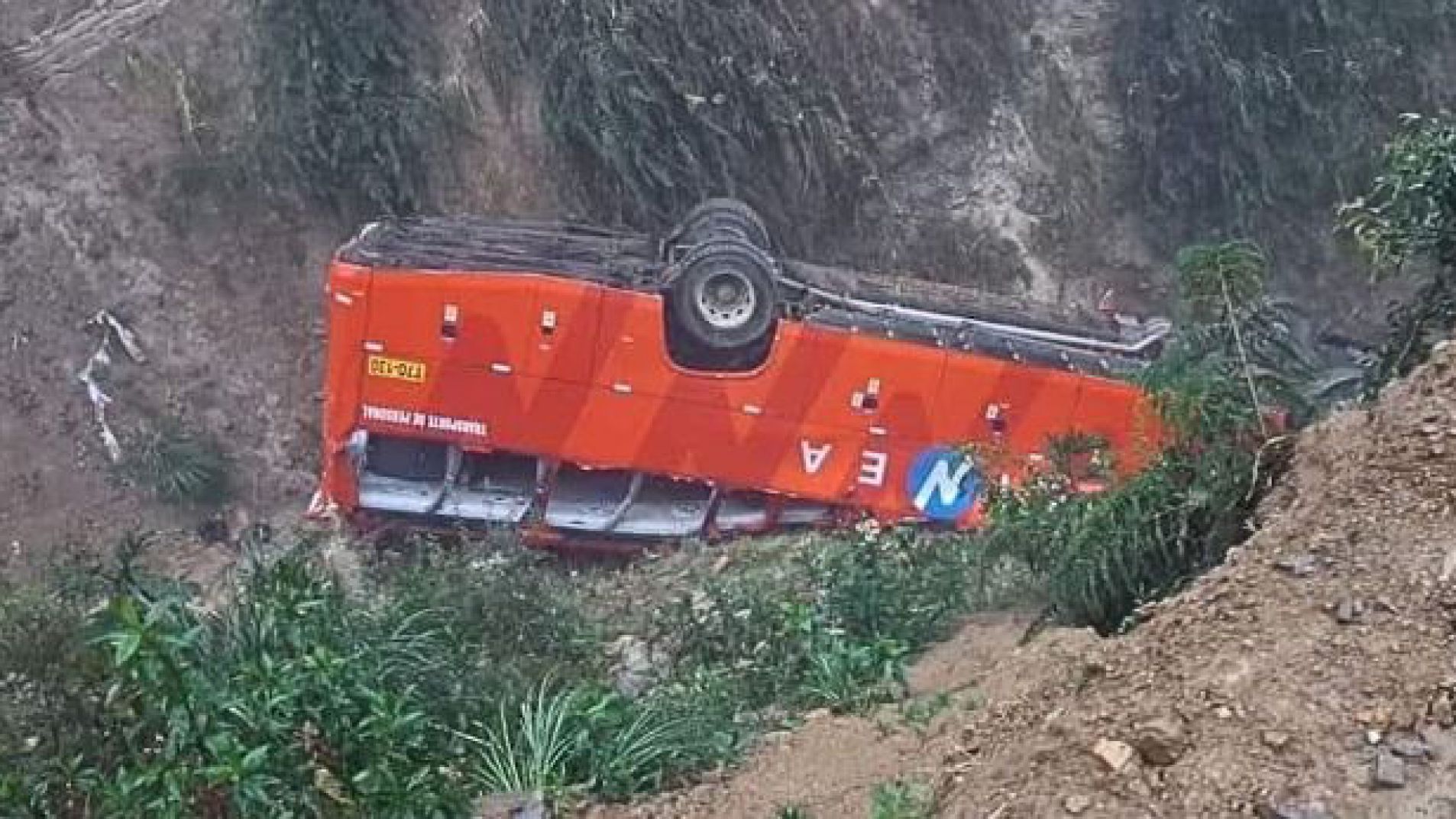 Tragedia: Bus se desvió y cayó a un abismo con 38 personas a bordo