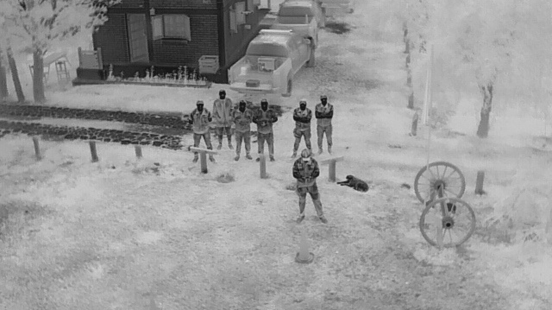 La Policía provincial participó con su División de Vehículos Aéreos No Tripulados o drones.