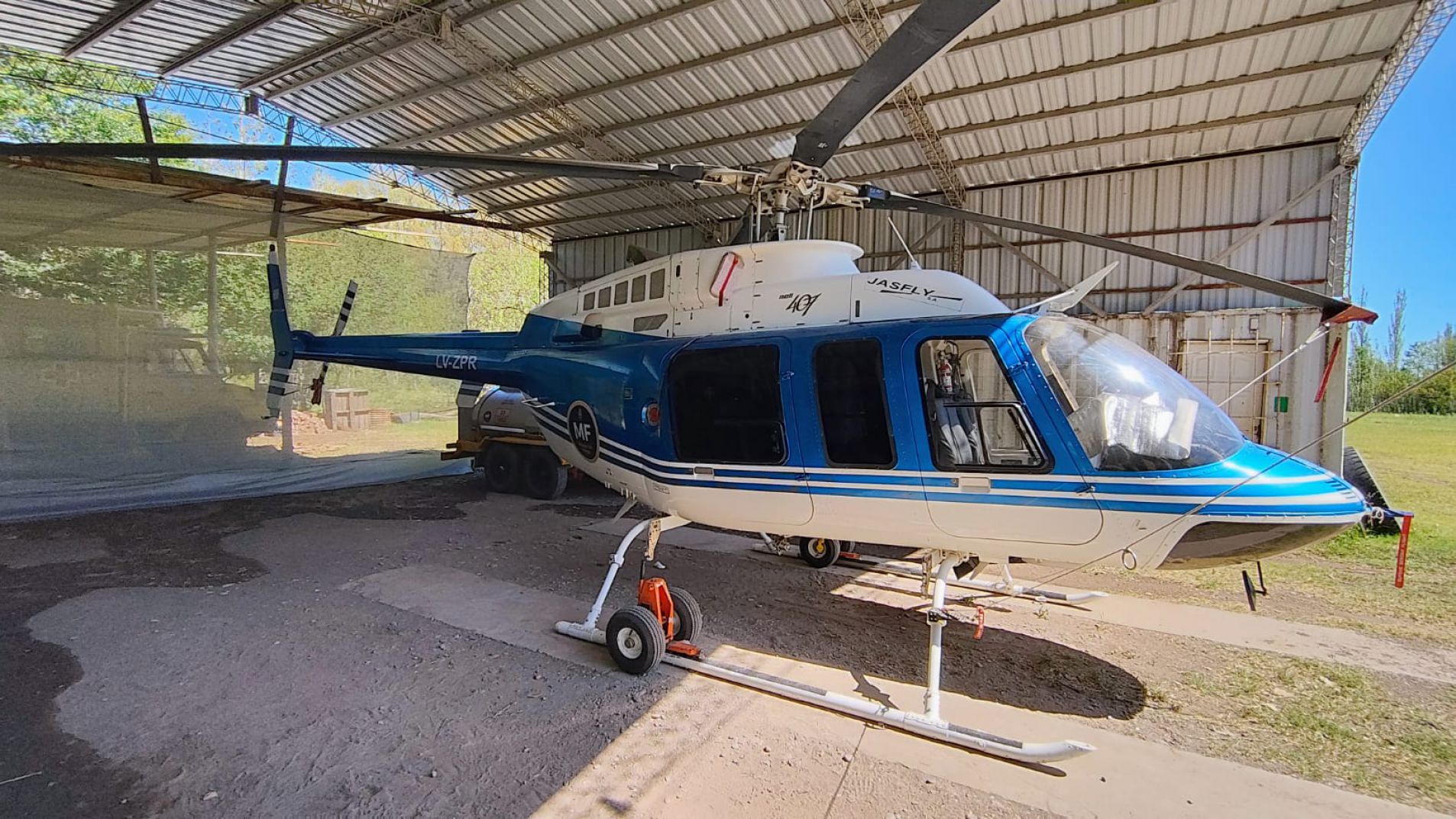 El helicóptero del Plan Nacional de Manejo del Fuego estará en Monte Comán durante el verano.