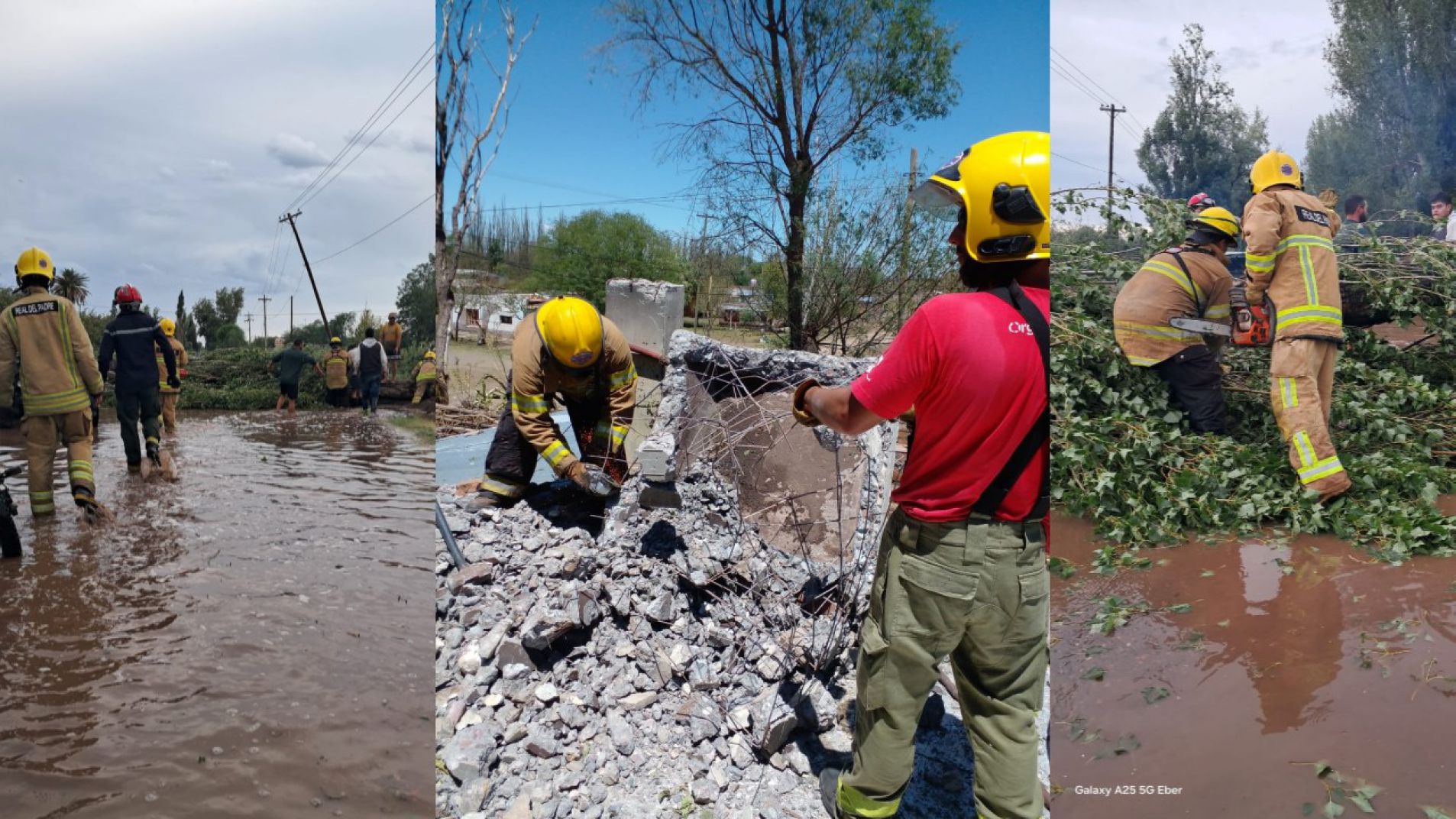 Los bomberos voluntarios de Real del Padre asistieron a los vecinos en distintas emergencias.