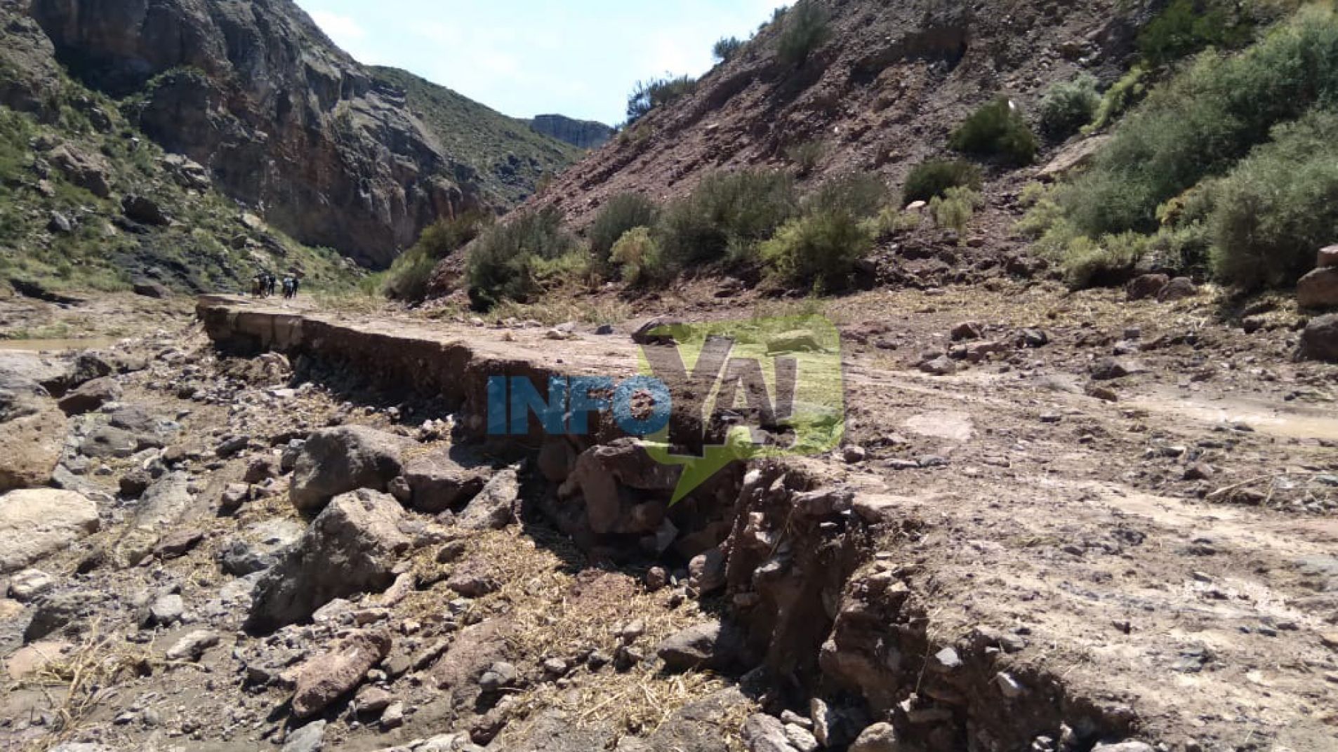 Continúa intransitable el Cañón del Atuel y la ruta al Dique Agua del Toro