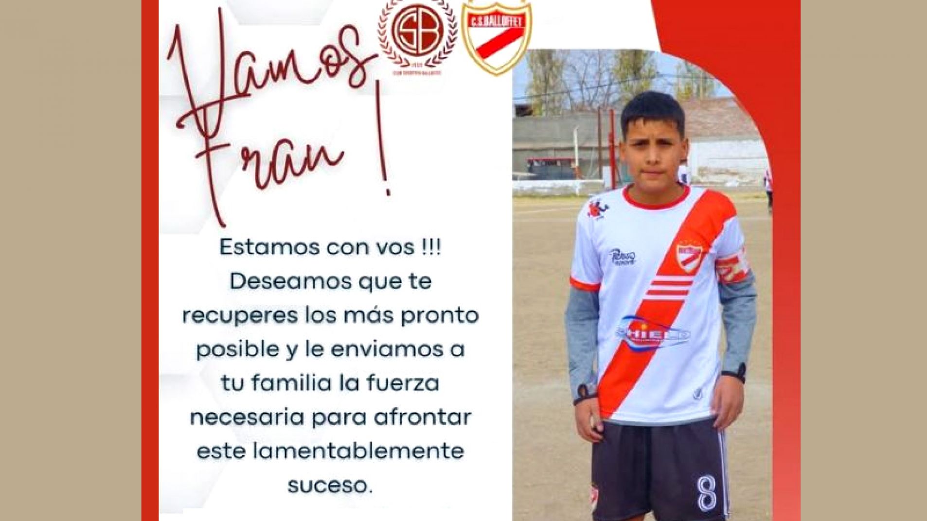 Unidos en oraciones por el niño atropellado en Los Filtros