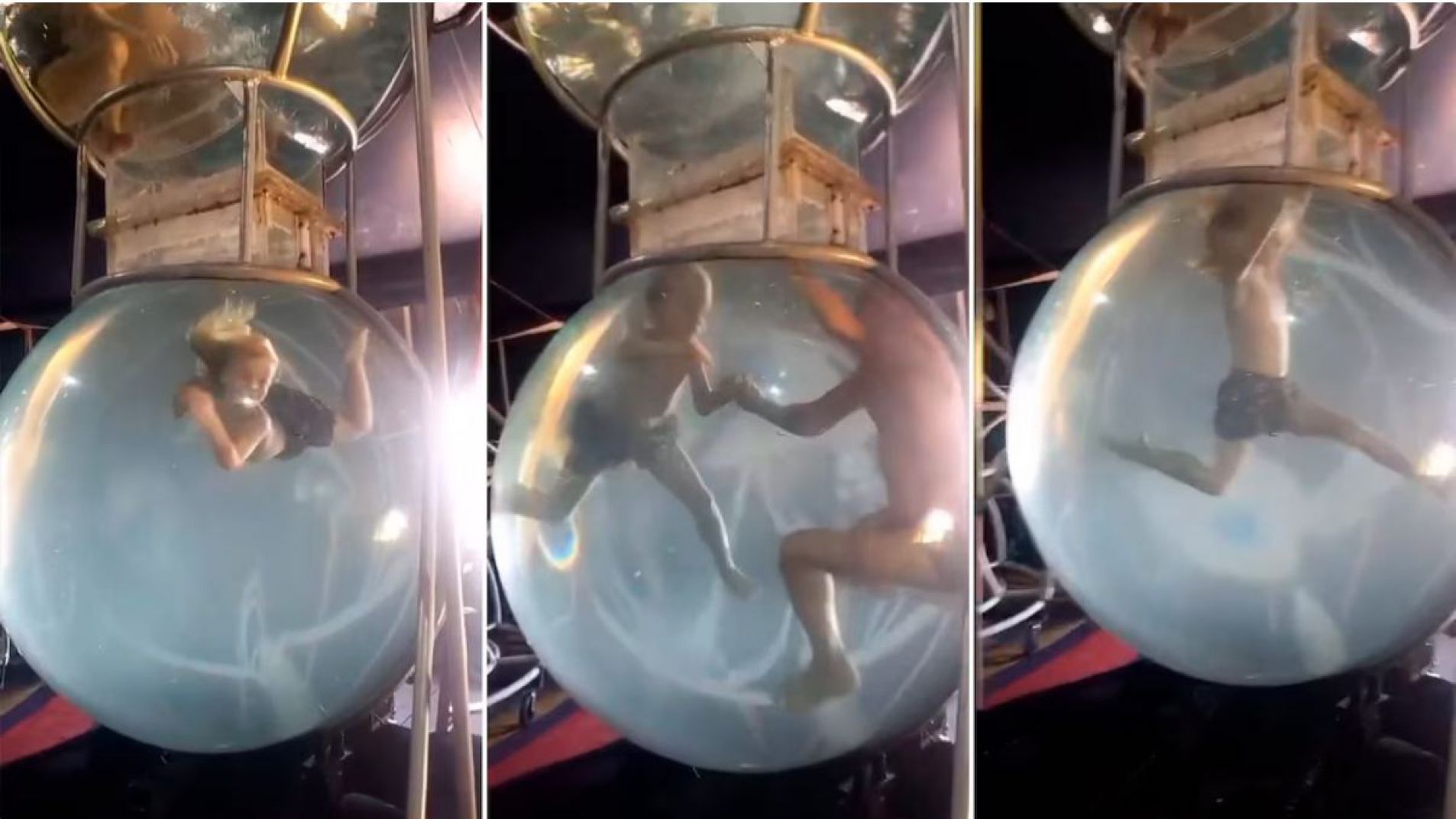 El video de Dionisio, el hijo de Flavio Mendoza, nadando en una de las piletas de su show