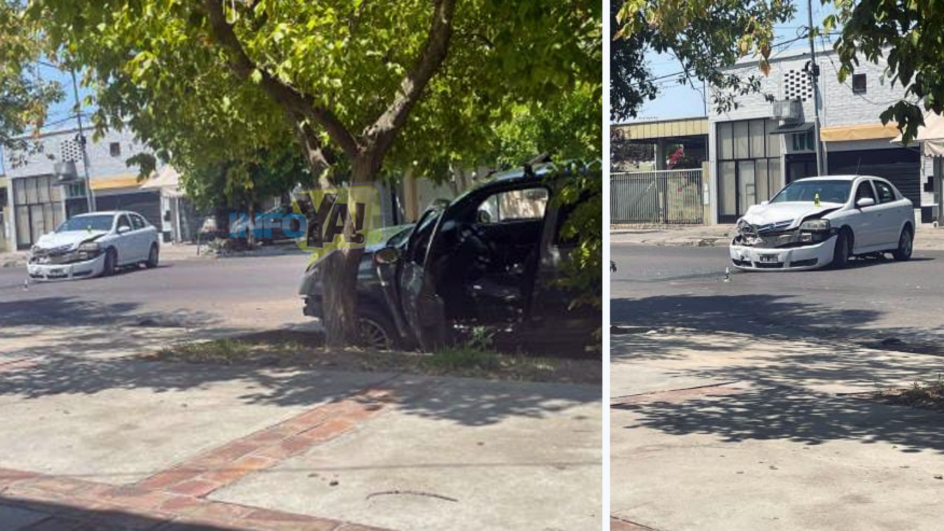 Un menor resultó lesionado tras un choque en cadena entre dos autos (Video)