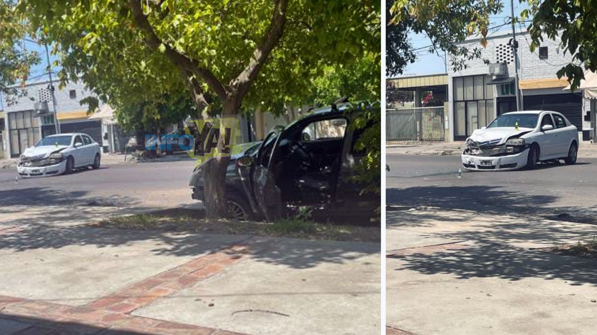 Un menor resultó lesionado tras un choque en cadena entre dos autos (Video)