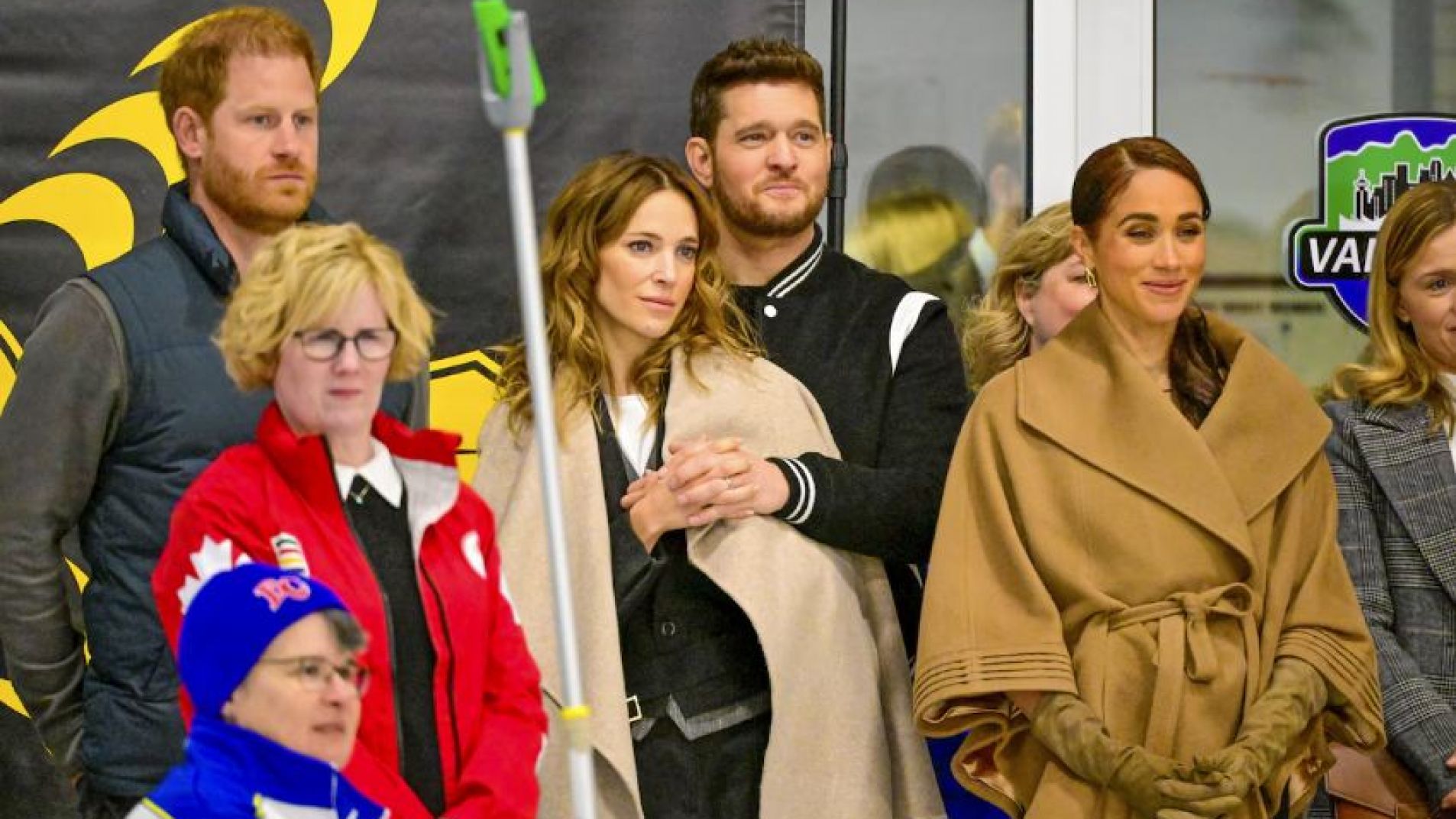 Luisana Lopilato y Bublé con Meghan Markle y el príncipe Harry