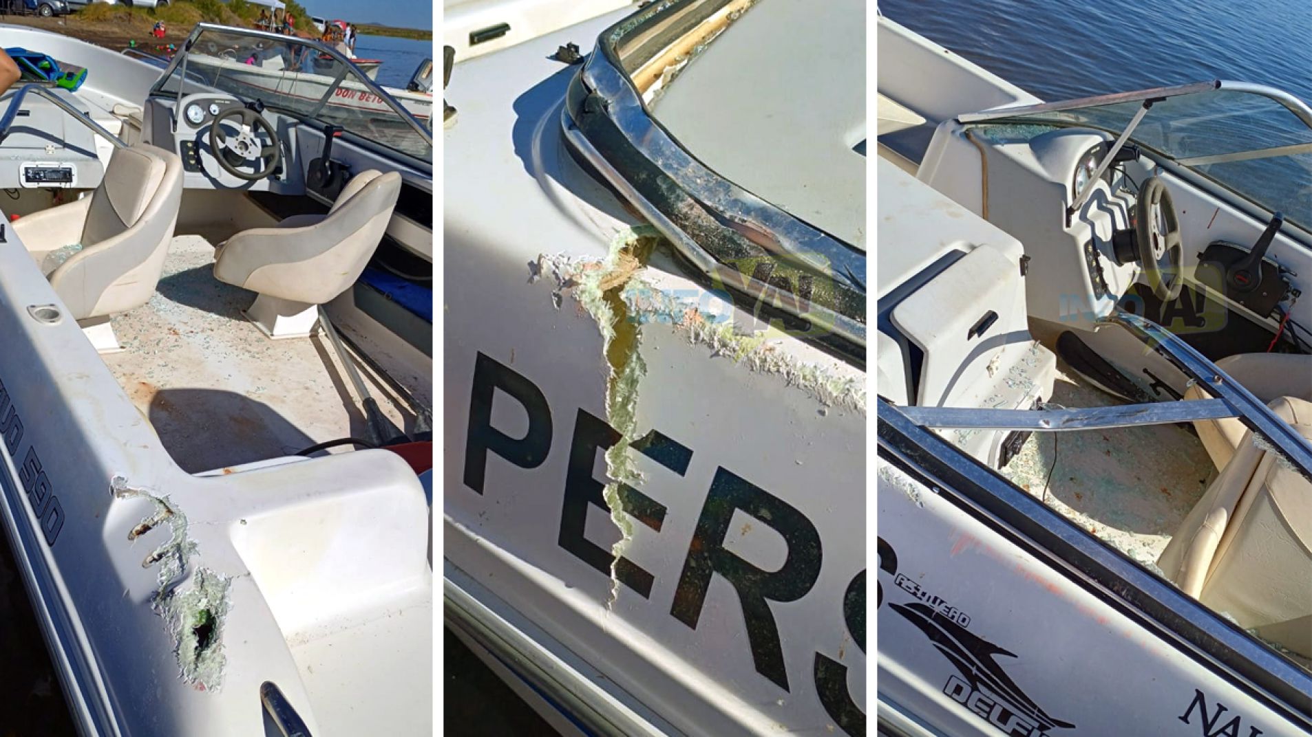 Casi una tragedia en El Nihuil cuando una lancha chocó a otra que llevaba niños