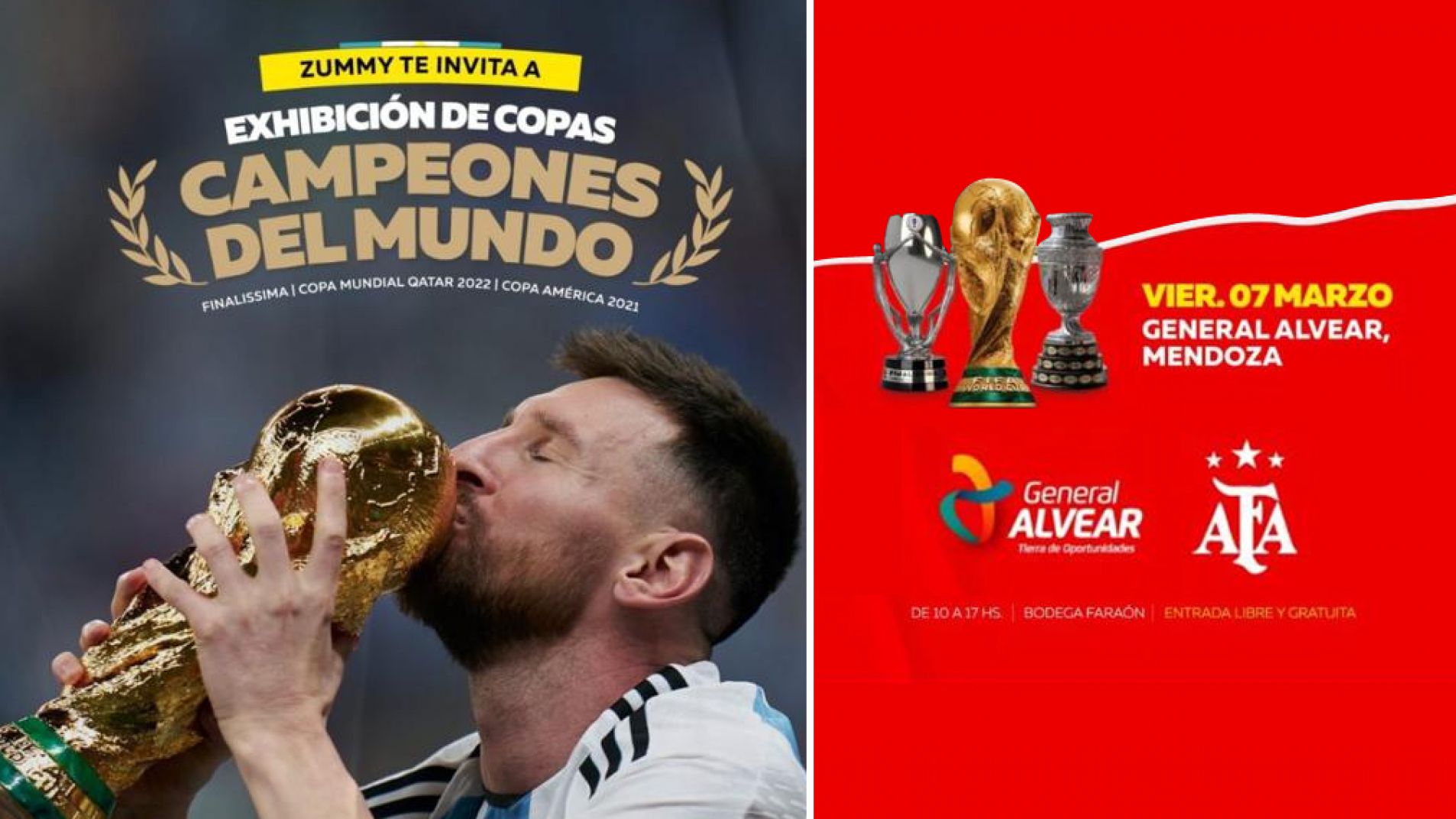 General Alvear inaugura este viernes la gira de la Copa del Mundo en Mendoza