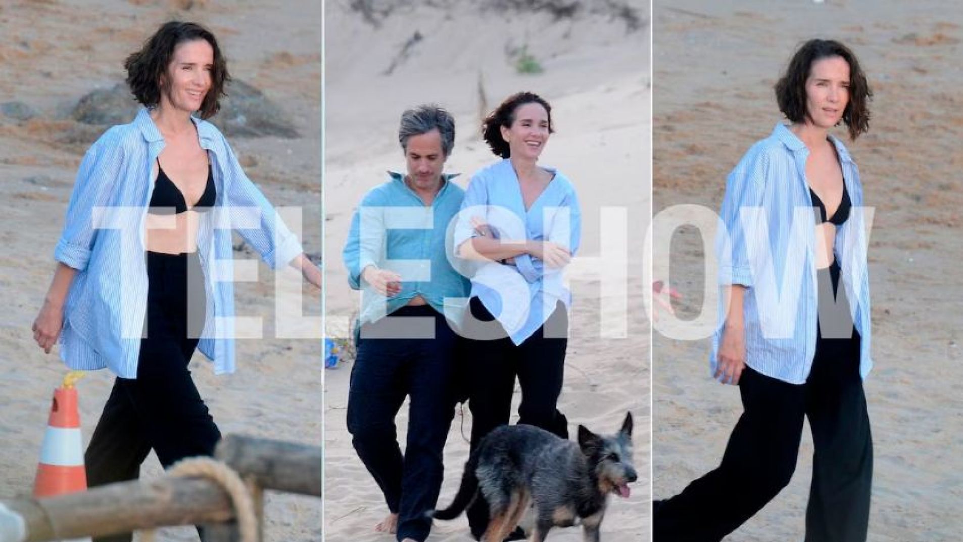 Con nuevo look, Natalia Oreiro volvió a Uruguay a grabar con Gael García Bernal