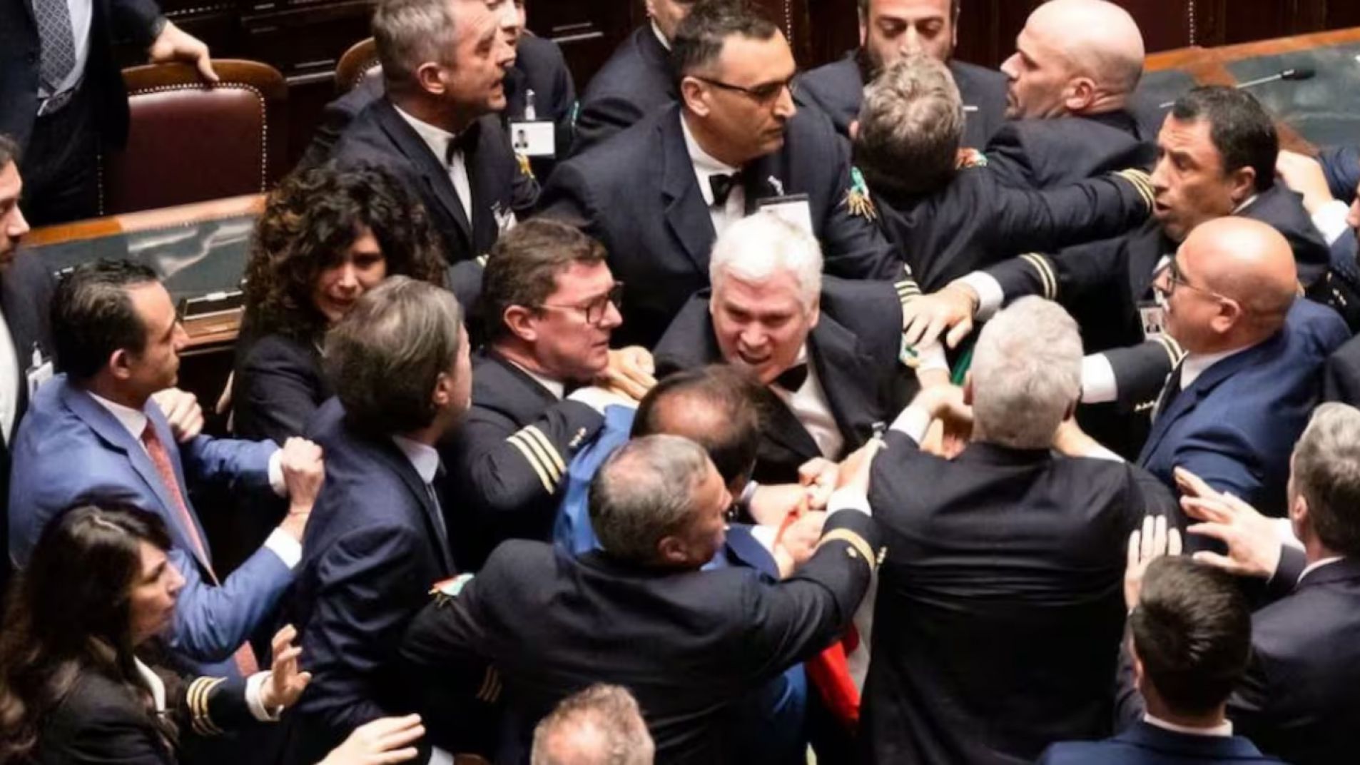 Escándalo: diputados libertarios a las piñas en plena sesión (Video)