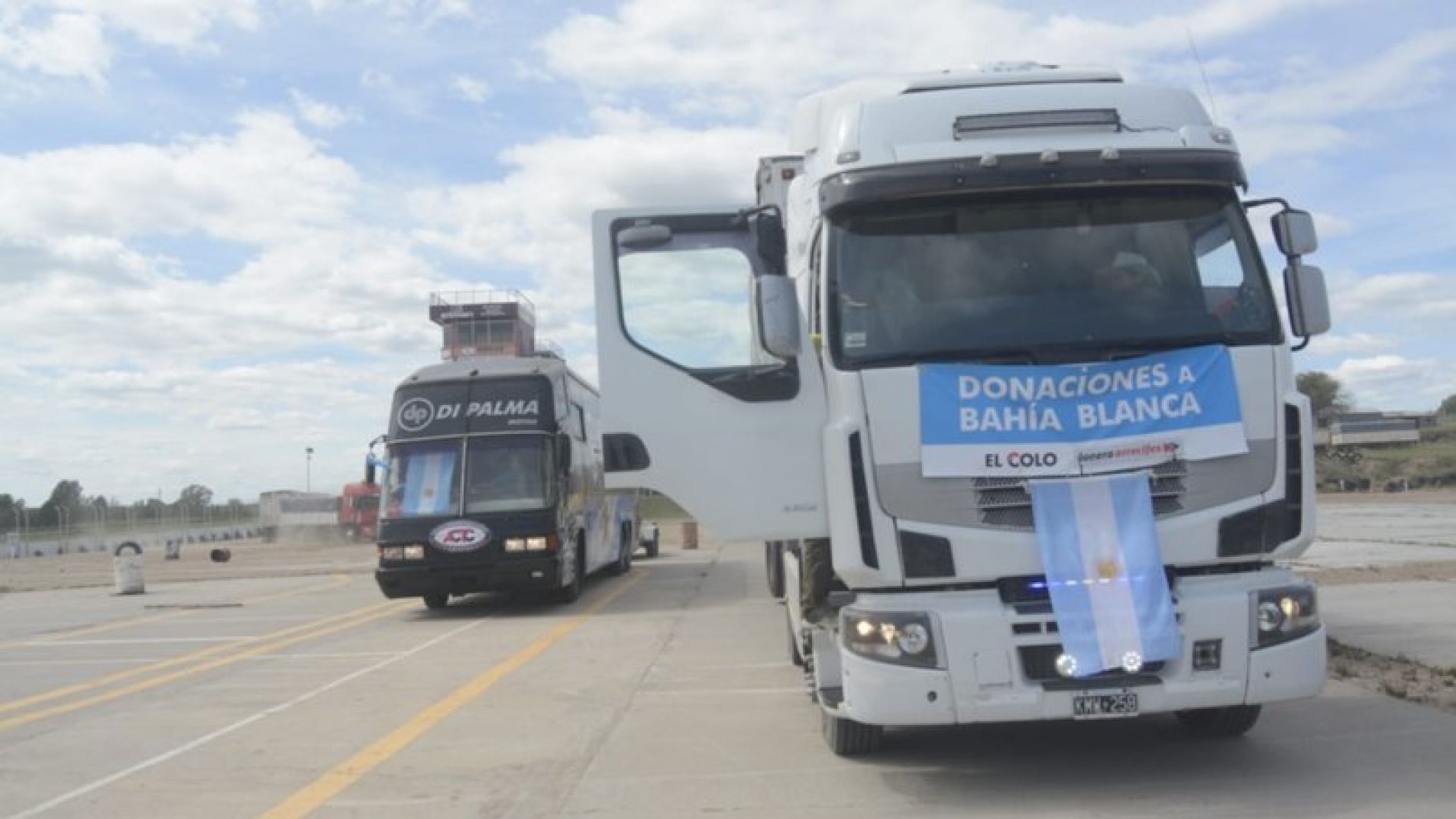 La caravana solidaria de Marcos Di Palma llegó a Bahía: "Todo lo hicieron ustedes"