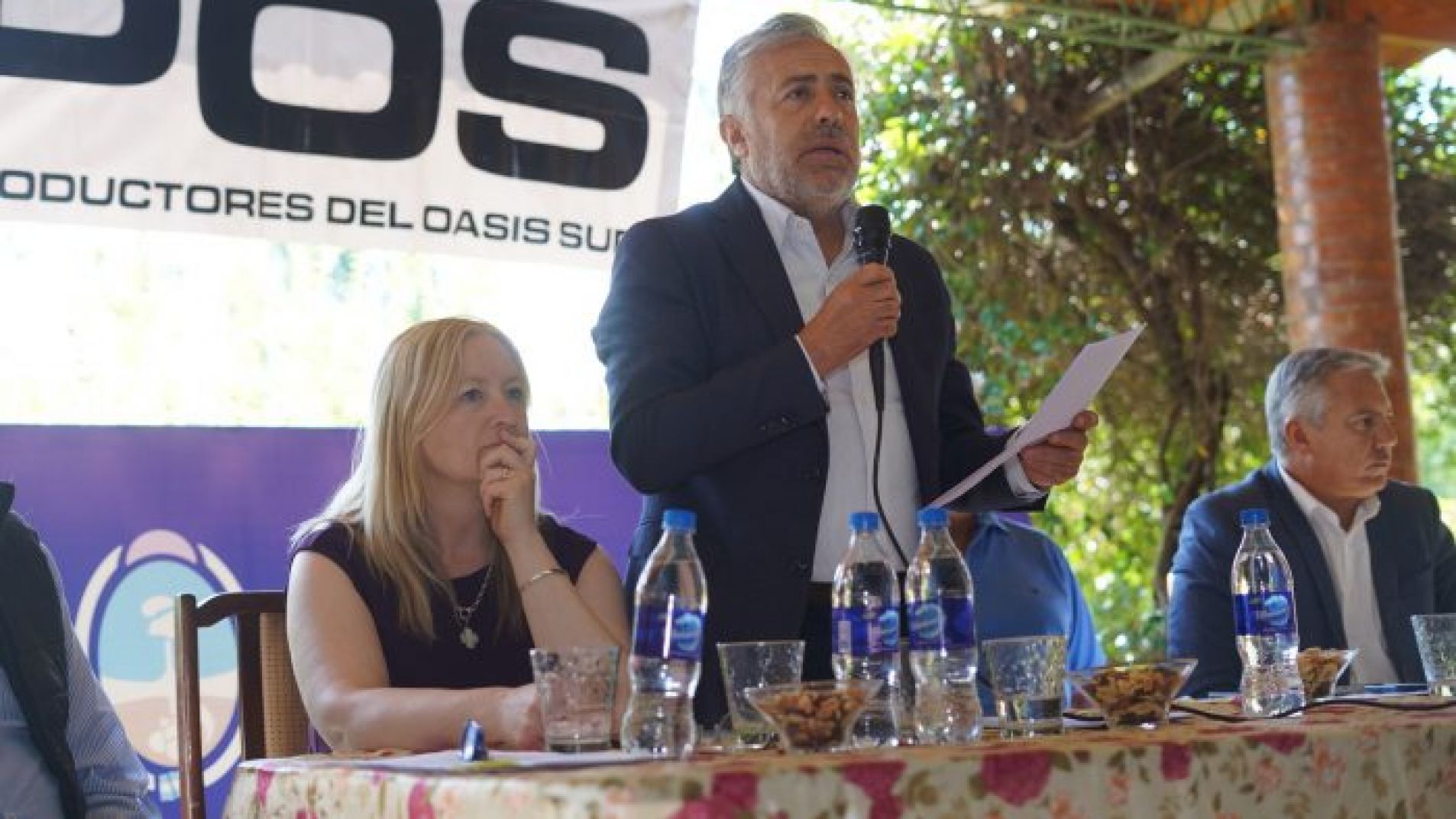 Cornejo anunció en Real del Padre un adelanto del pago a productores afectados