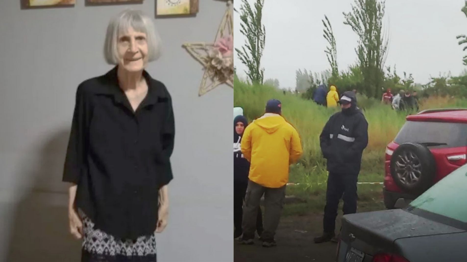 El cuerpo de María apareció en un descampando frente al barrio Luz y Fuerza de Alvear (imagen captura video FM Barrancas).