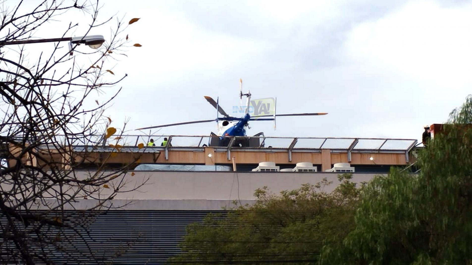 La aeronave permaneció en el helipuerto del Schestakow cerca de una hora.