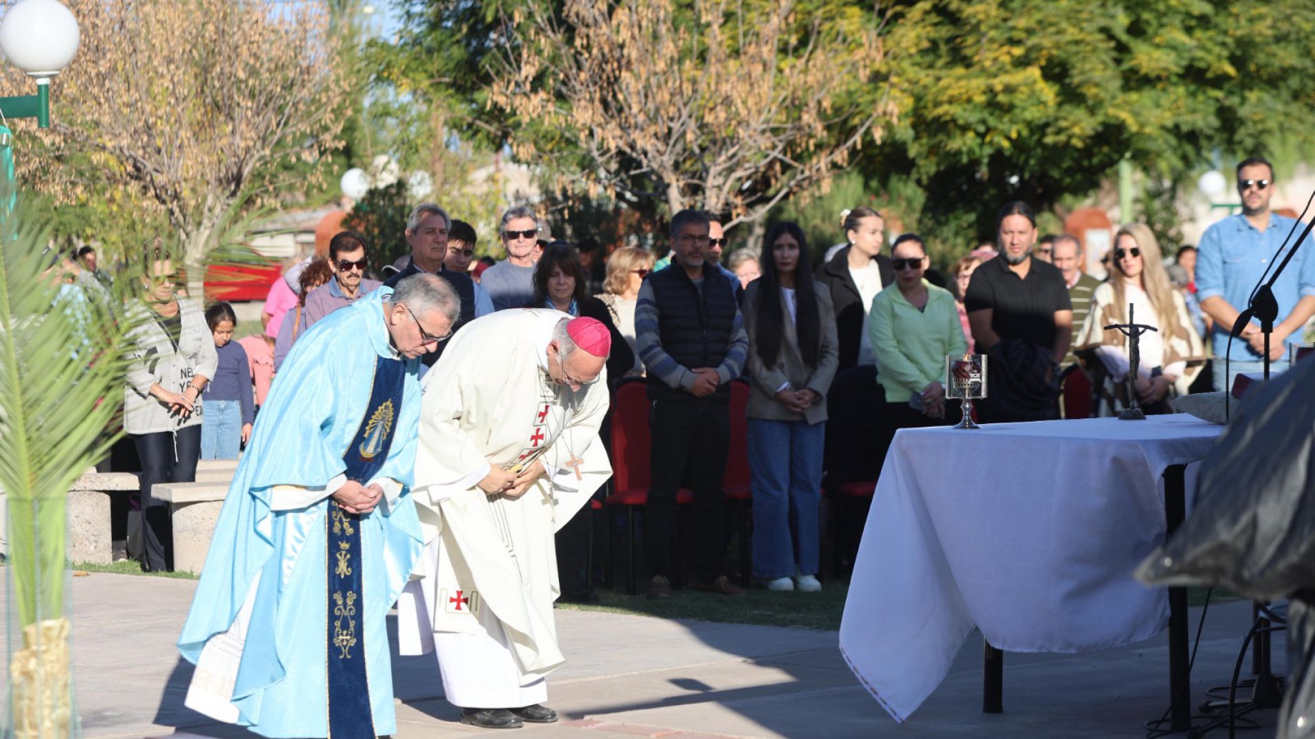 Monte Coman: el intendente acompañó la celebración de San Expedito