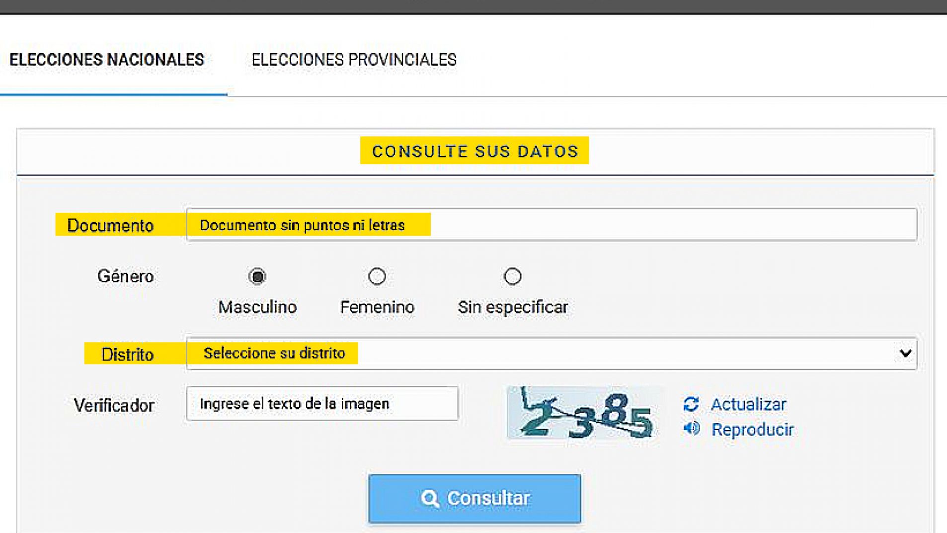 Ya está disponible el padrón electoral para consultar y corregir errores