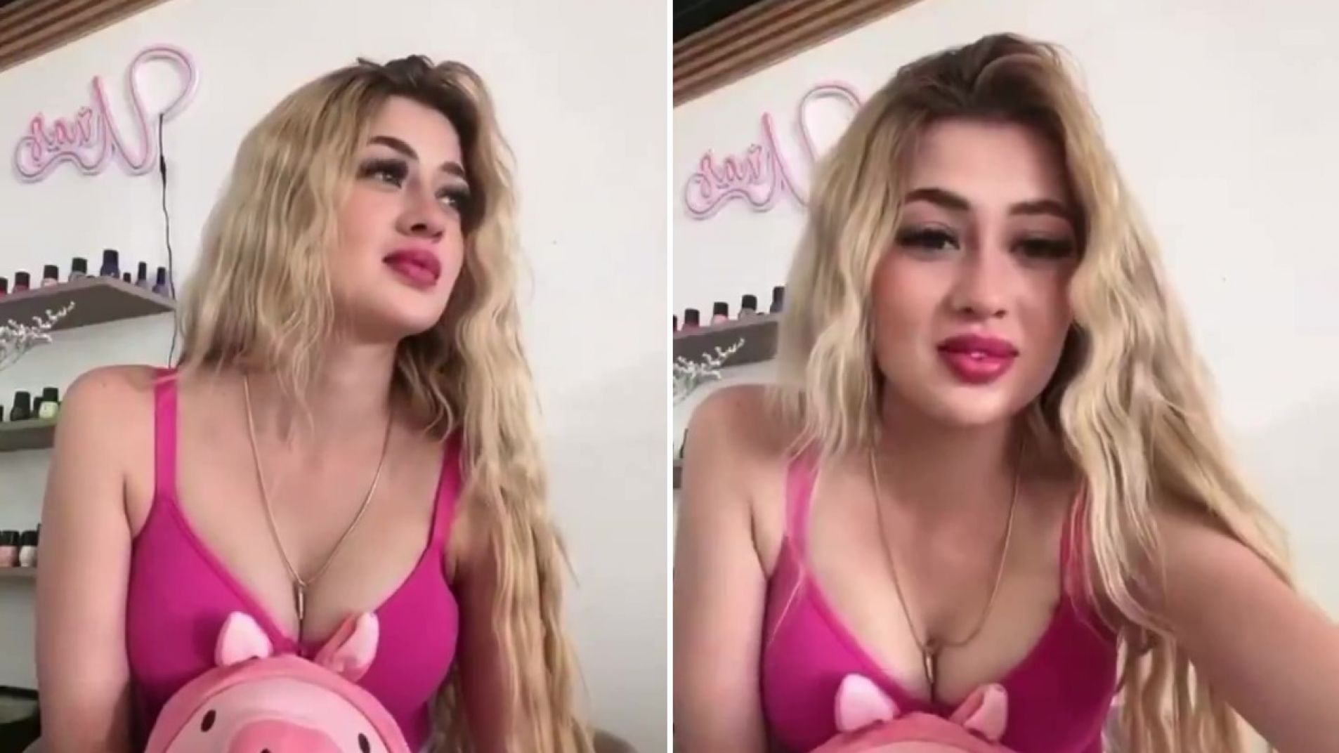 El momento en que Valeria Márquez realizaba la transmisión en vivo en la que fue asesinada.