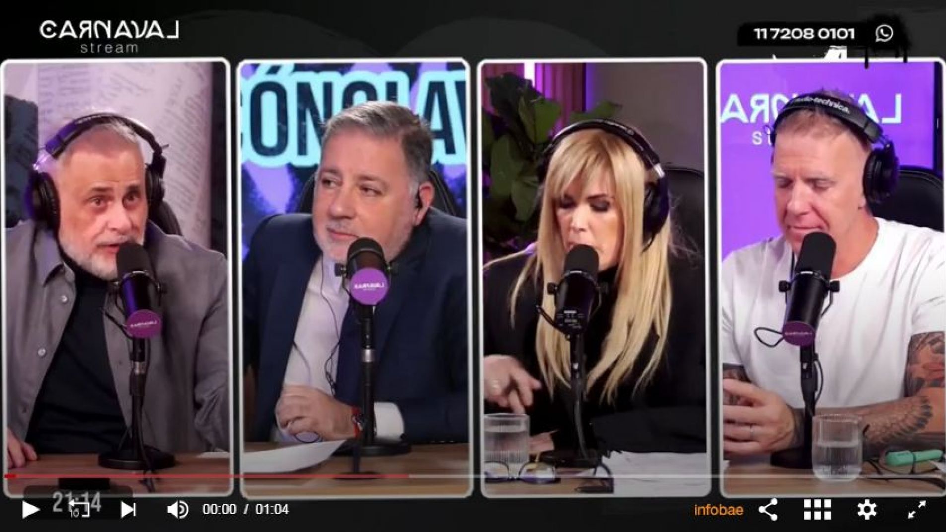 Así fue el debut de Carnaval Stream, la señal que reúne a Rial, Canosa, Doman y Fantino