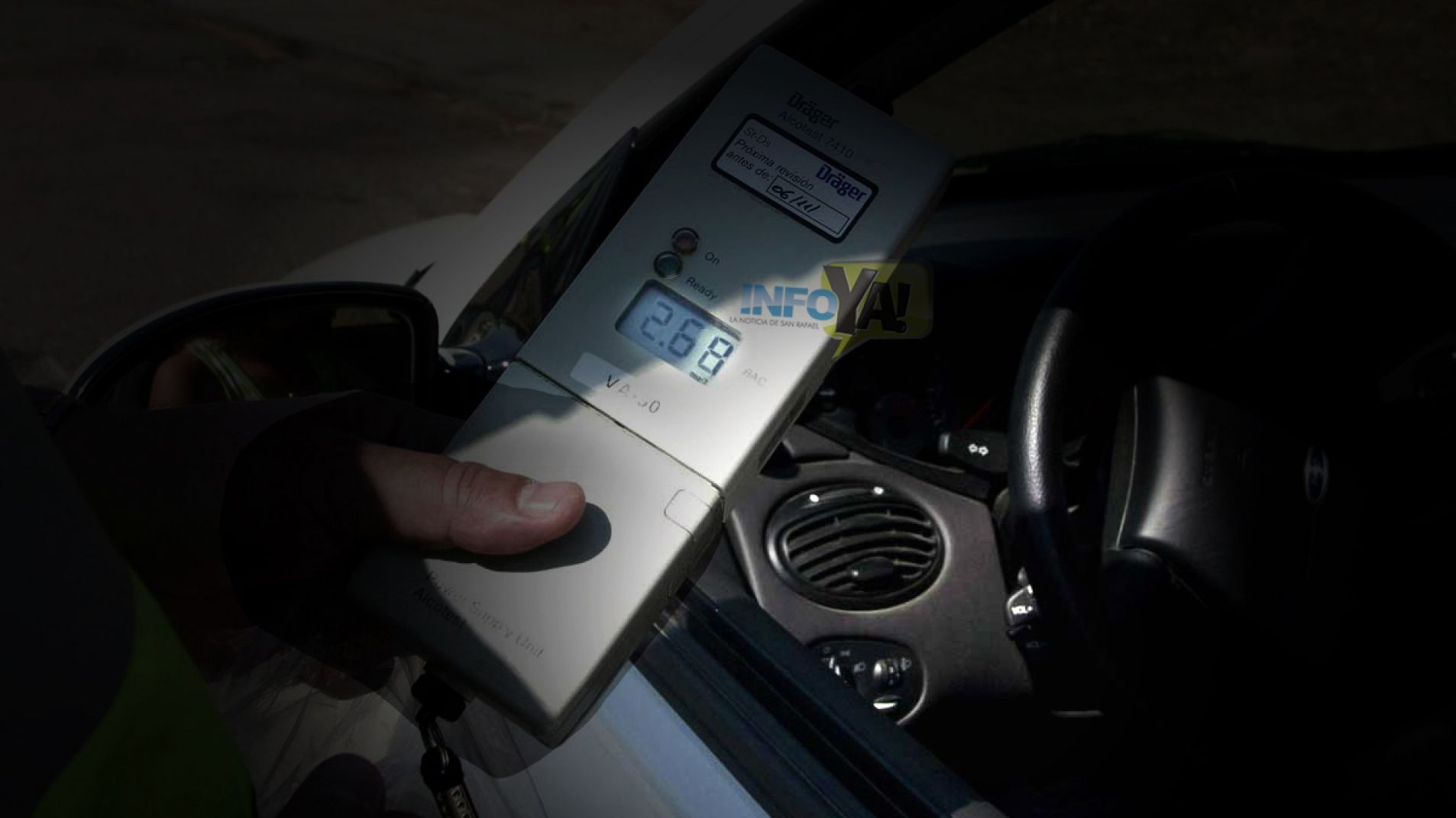 Detuvieron a un conductor que circulaba con 2.68 gramos de alcohol en sangre
