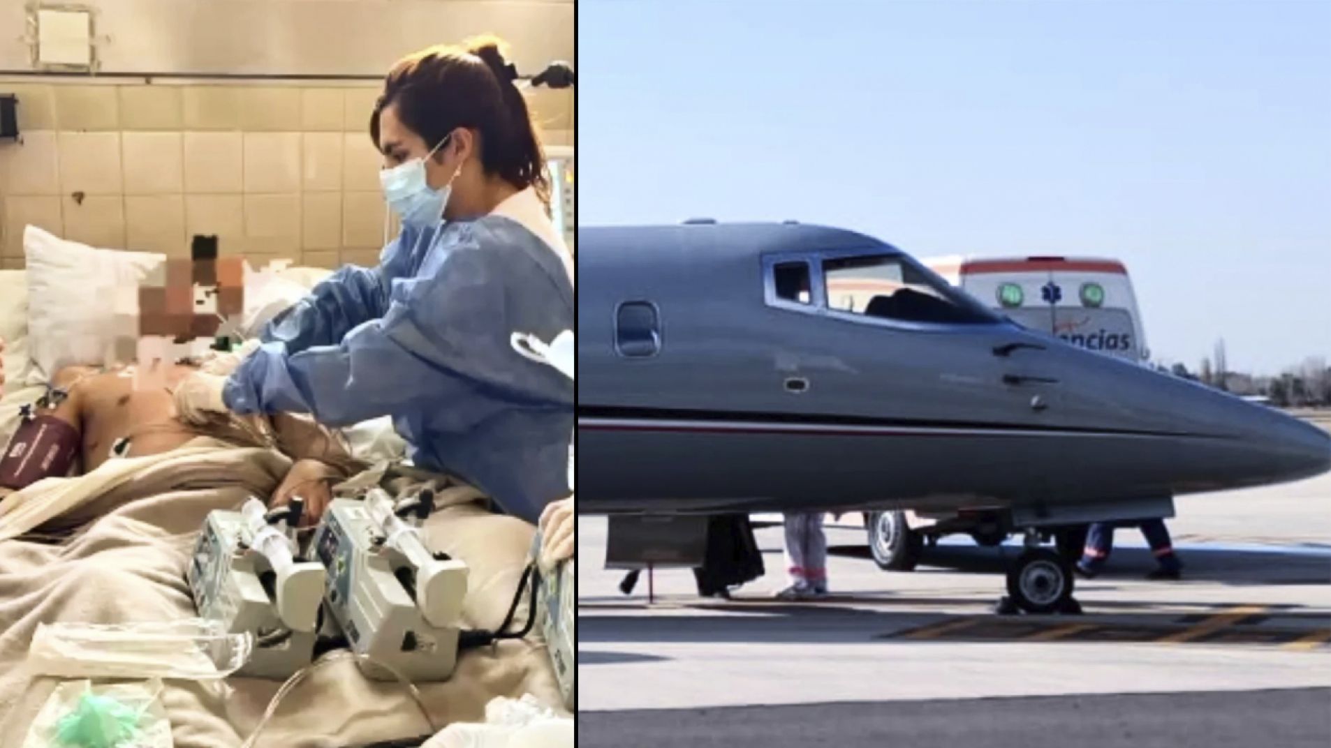 Trasladaron en avión sanitario a un sanrafaelino que necesita un trasplante