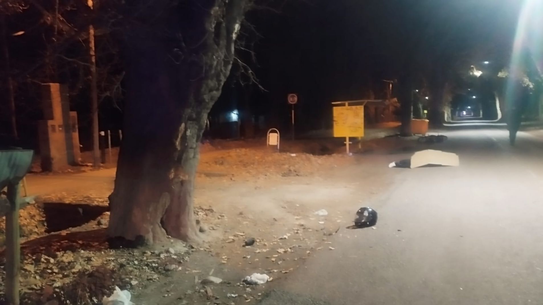 Murió un motociclista luego de chocar contra un árbol