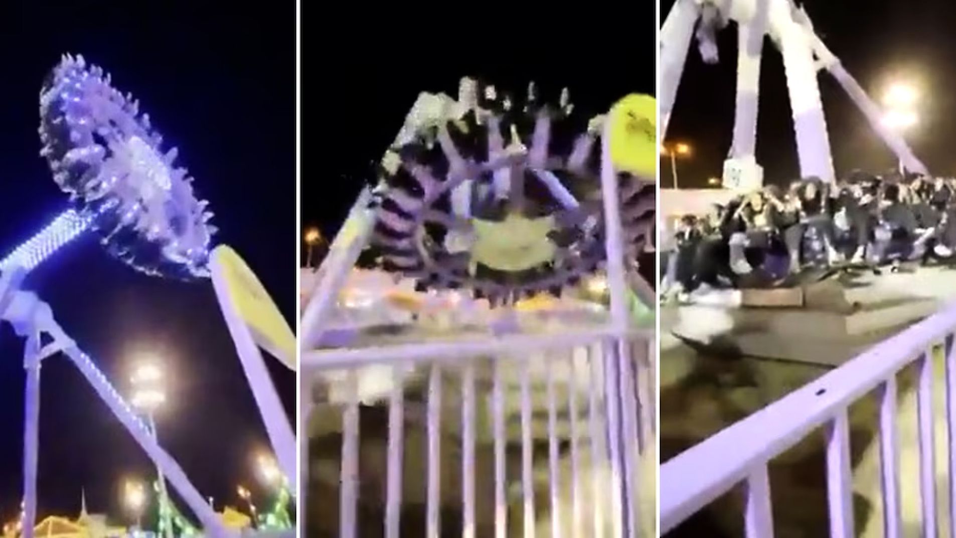 Así se partió una atracción mecánica en un parque de Arabia Saudita (Video)