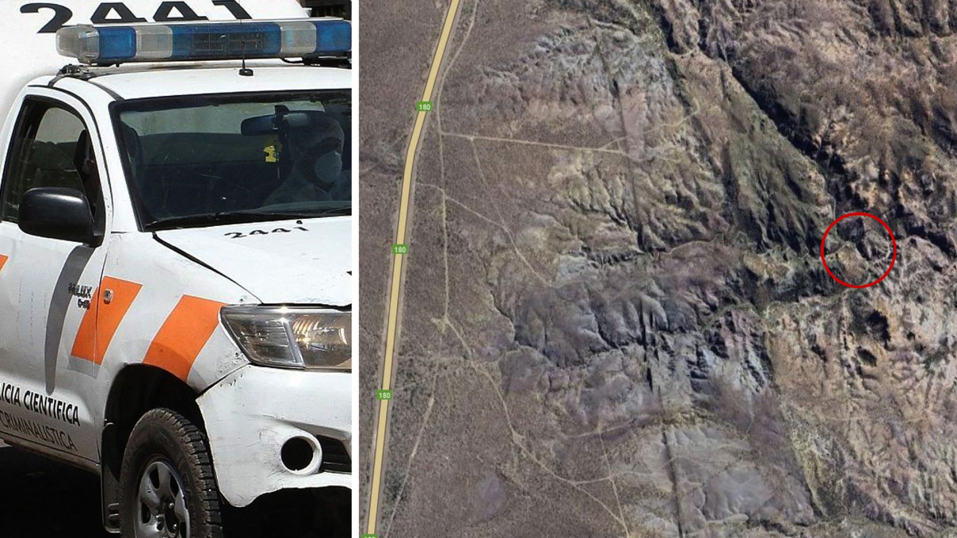 Este sería el lugar donde encontraron los restos óseos.