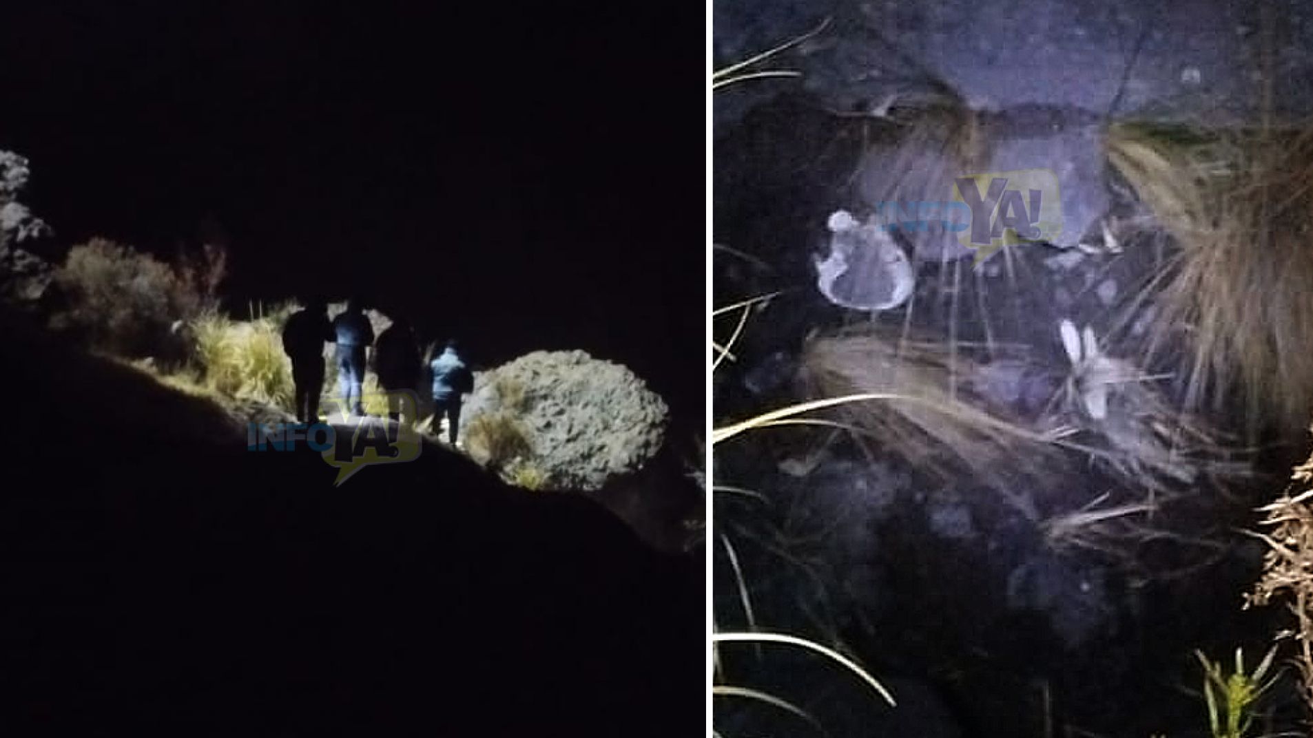 Las primeras fotos del hallazgo de los restos óseos en El Nihuil