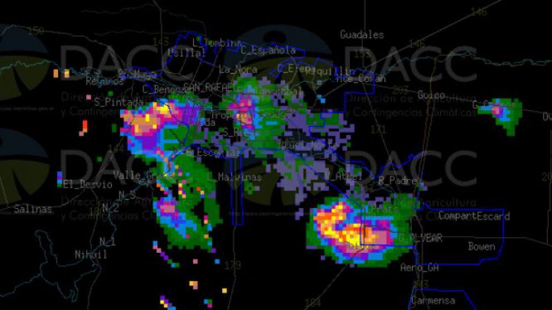 El radar de las tormentas está fuera de servicio y habilitaron un sitio provisorio