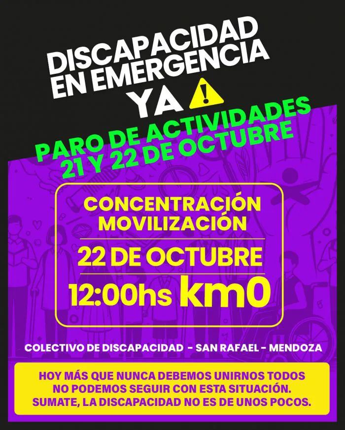 Convocan a marchar por la suspensión de la Ley de Emergencia en Discapacidad