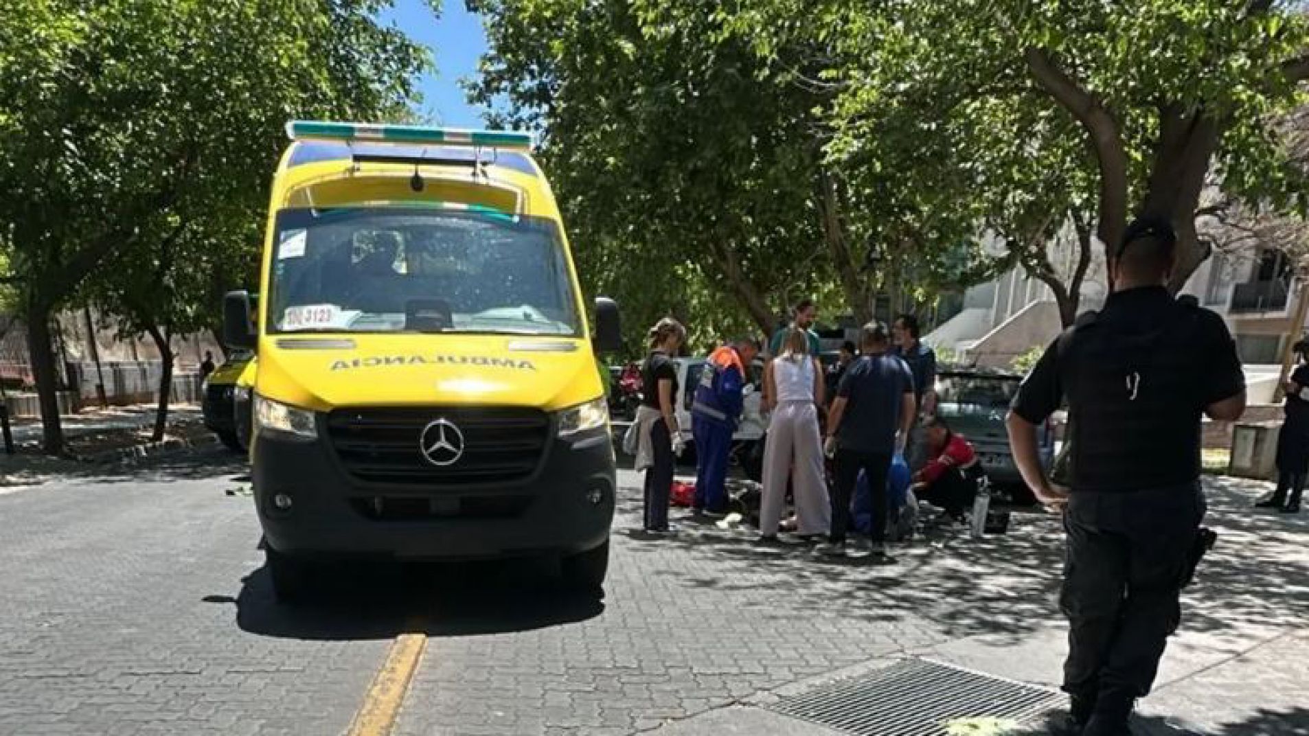 El hecho sucedió frente al parque San Martín.
