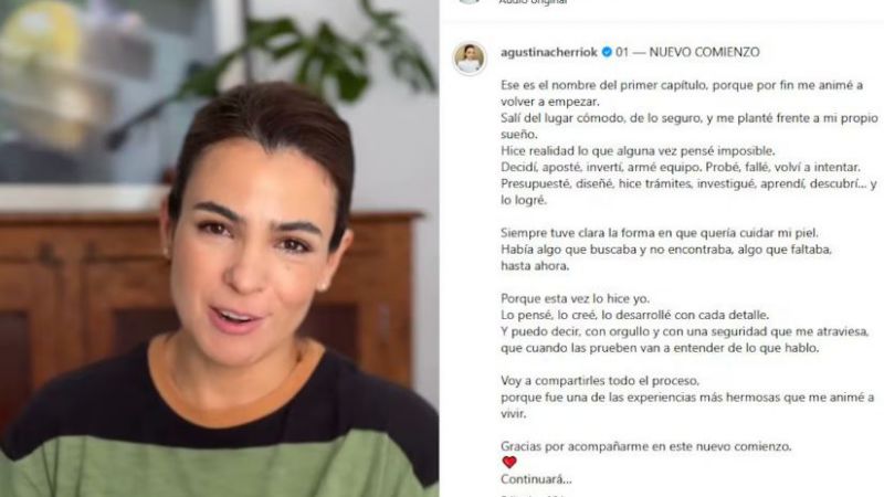 Agustina Cherri apostó a un nuevo trabajo lejos de la actuación: "me dijeron que estaba loca"