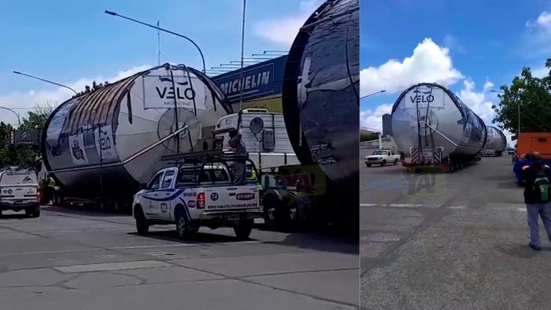 Video: Sorprendió el paso de tanques gigantes por las avenidas de la ciudad